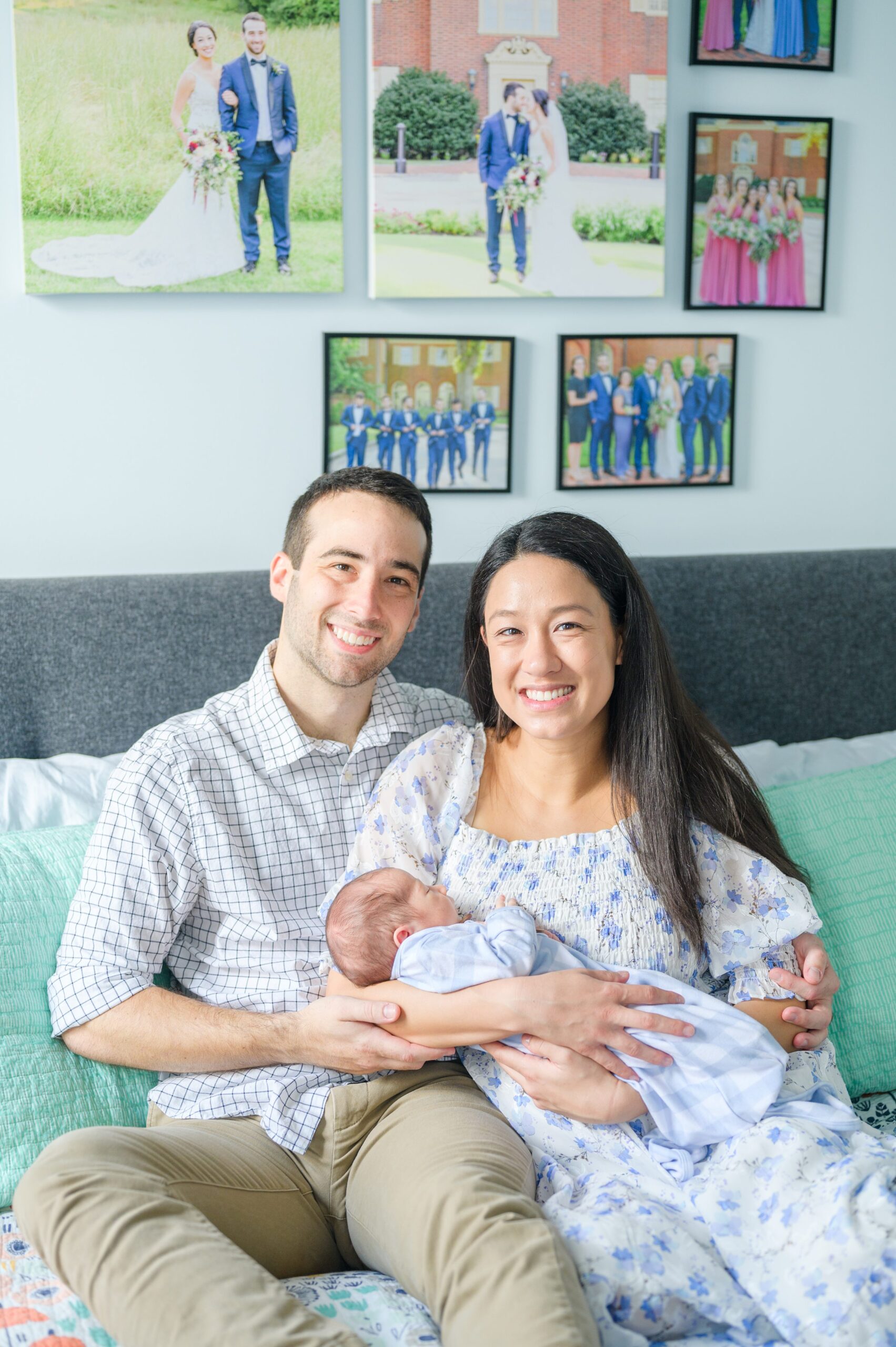 In-home Philly lifestyle newborn portrait session photographed by Cait Kramer