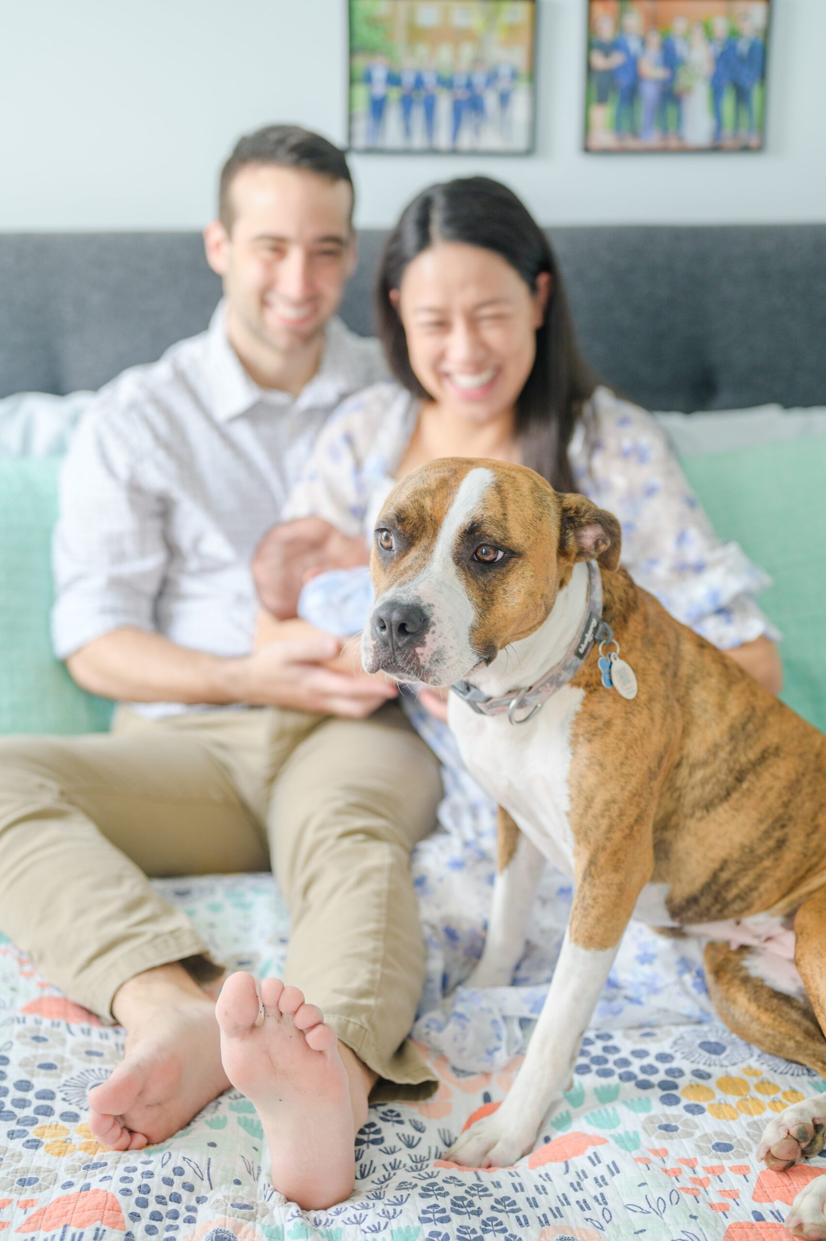 In-home Philly lifestyle newborn portrait session photographed by Cait Kramer