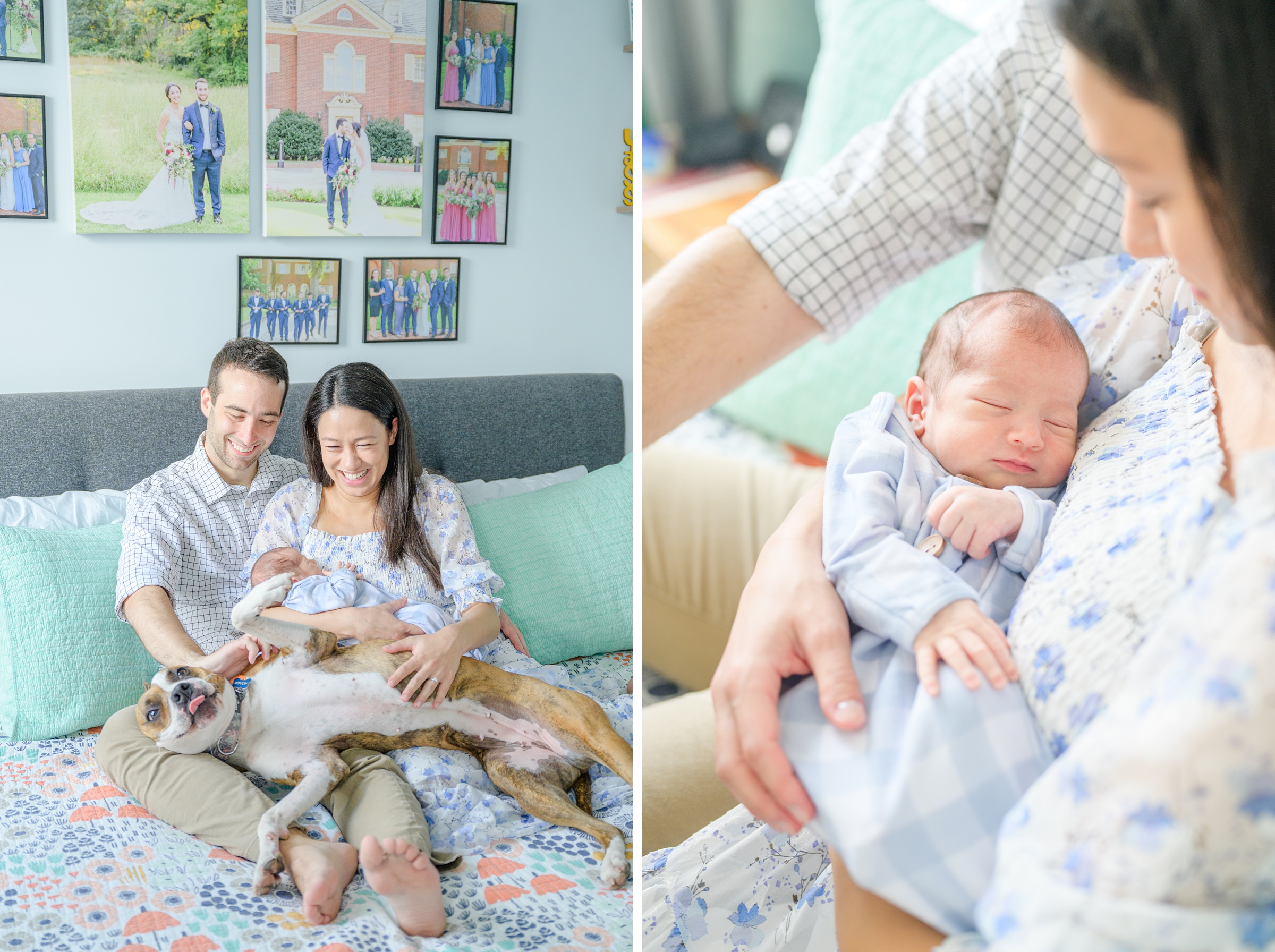 In-home Philly lifestyle newborn portrait session photographed by Cait Kramer