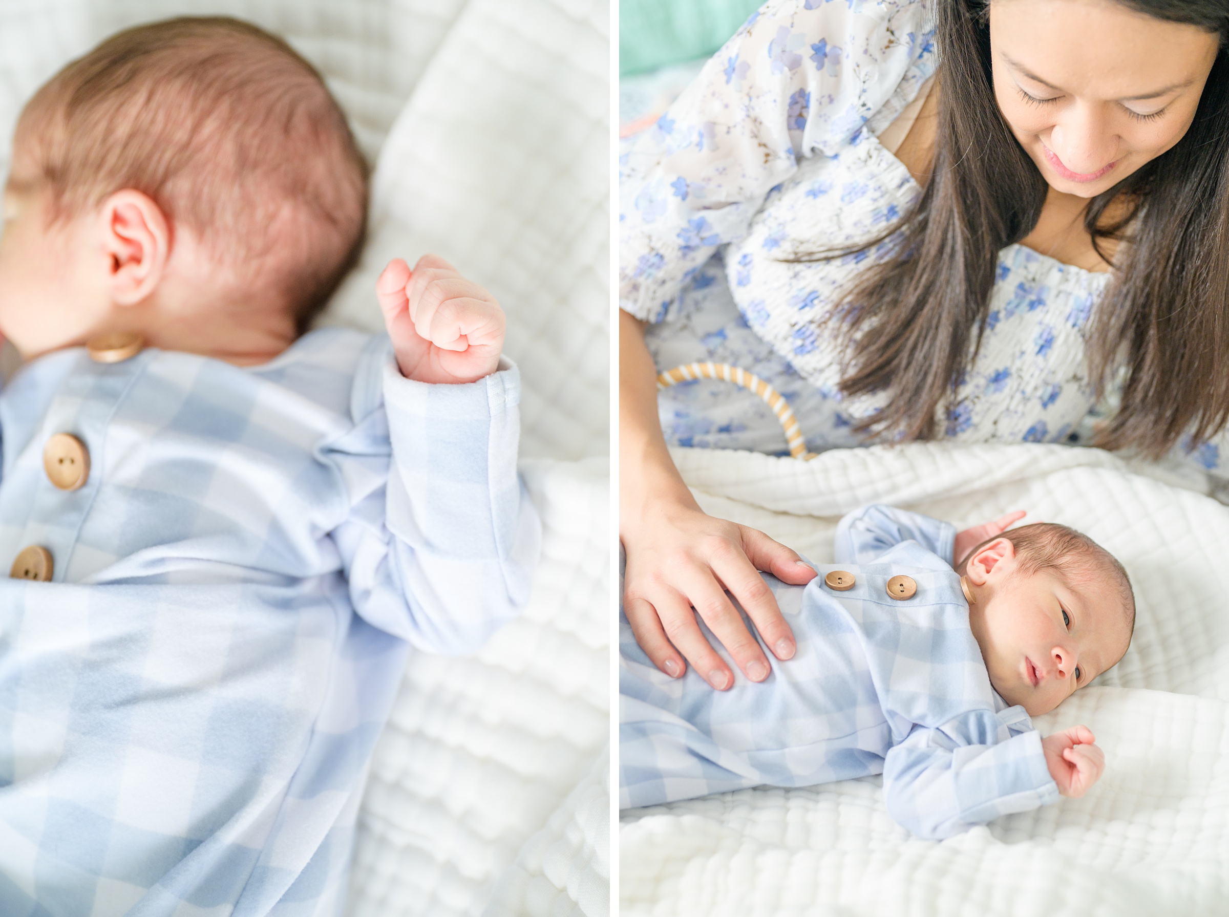 In-home Philly lifestyle newborn portrait session photographed by Cait Kramer