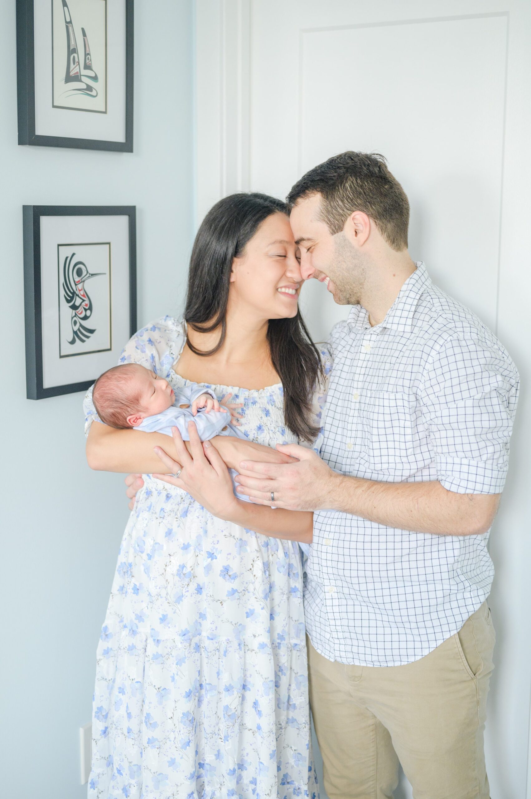 In-home Philly lifestyle newborn portrait session photographed by Cait Kramer