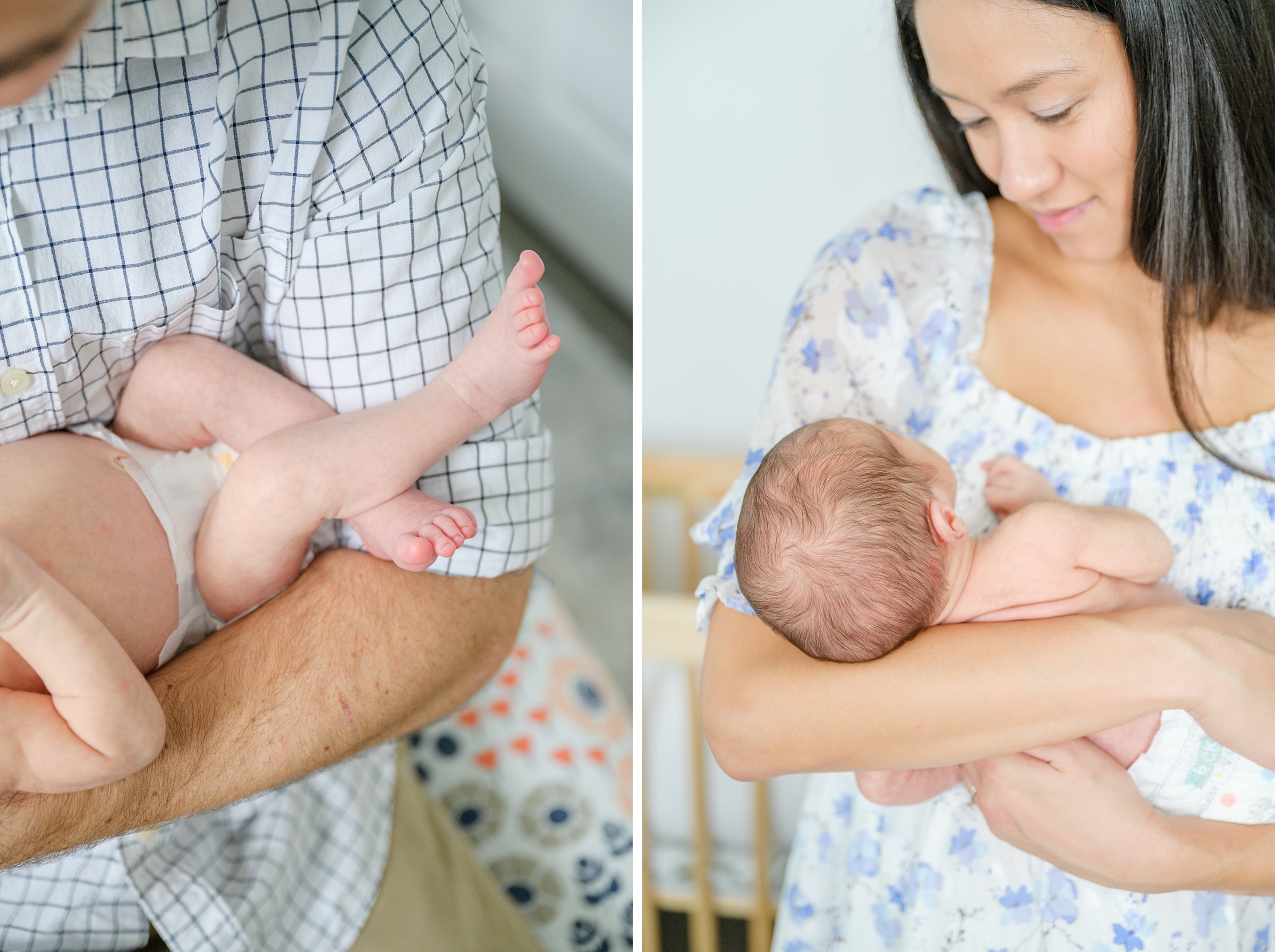 In-home Philly lifestyle newborn portrait session photographed by Cait Kramer