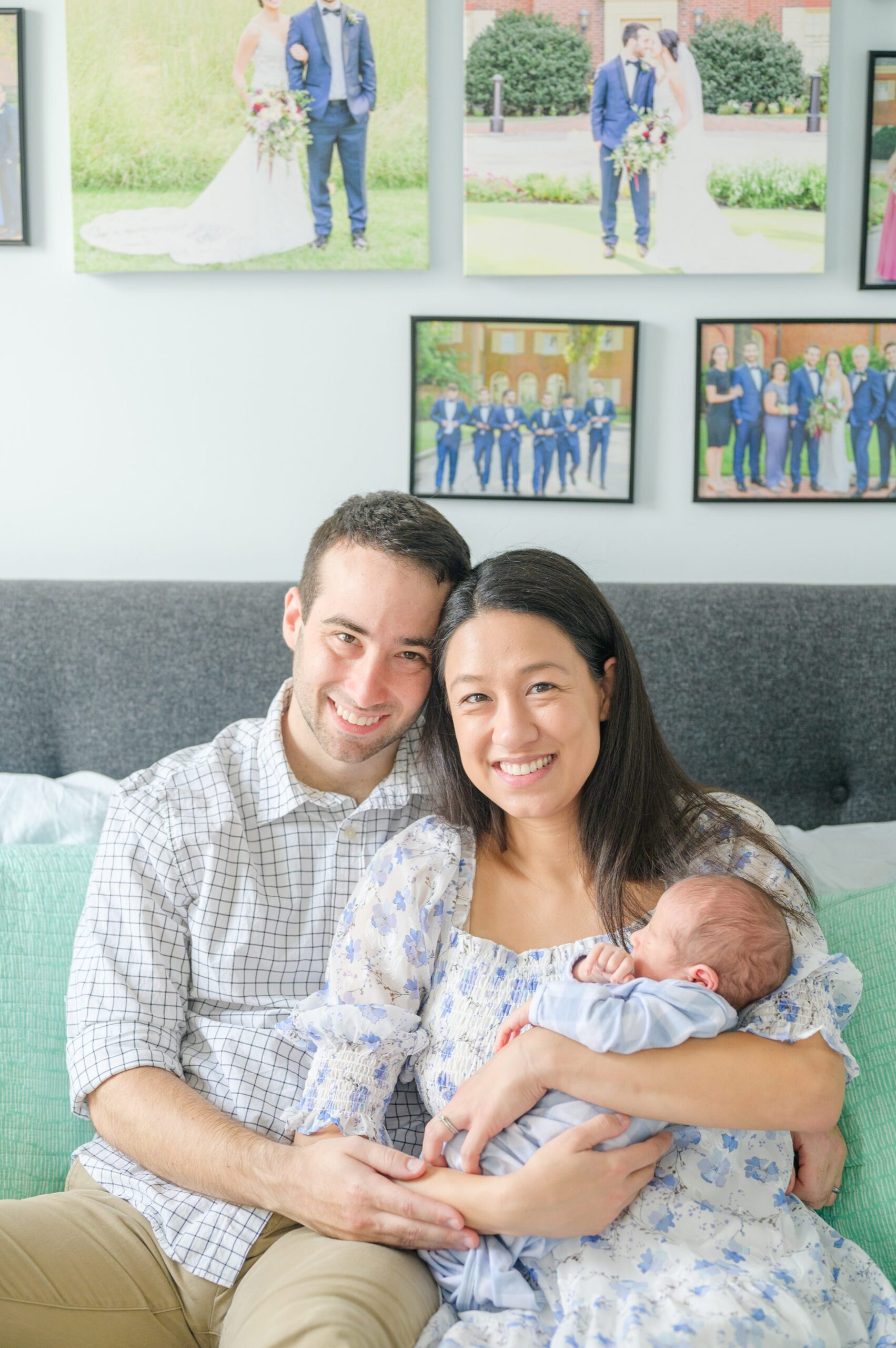 In-home Philly lifestyle newborn portrait session photographed by Cait Kramer