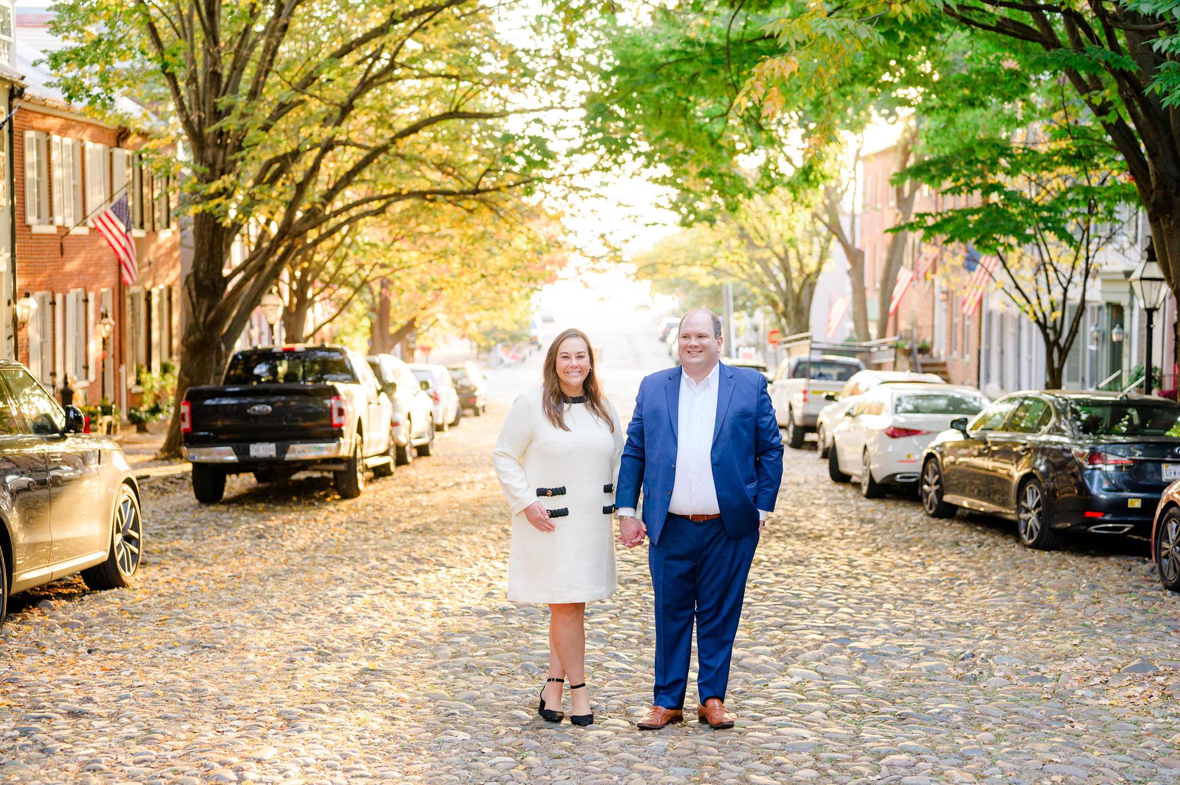Anniversary Portraits in Old Town Alexandria photographed by Baltimore Wedding Photographer Cait Kramer.