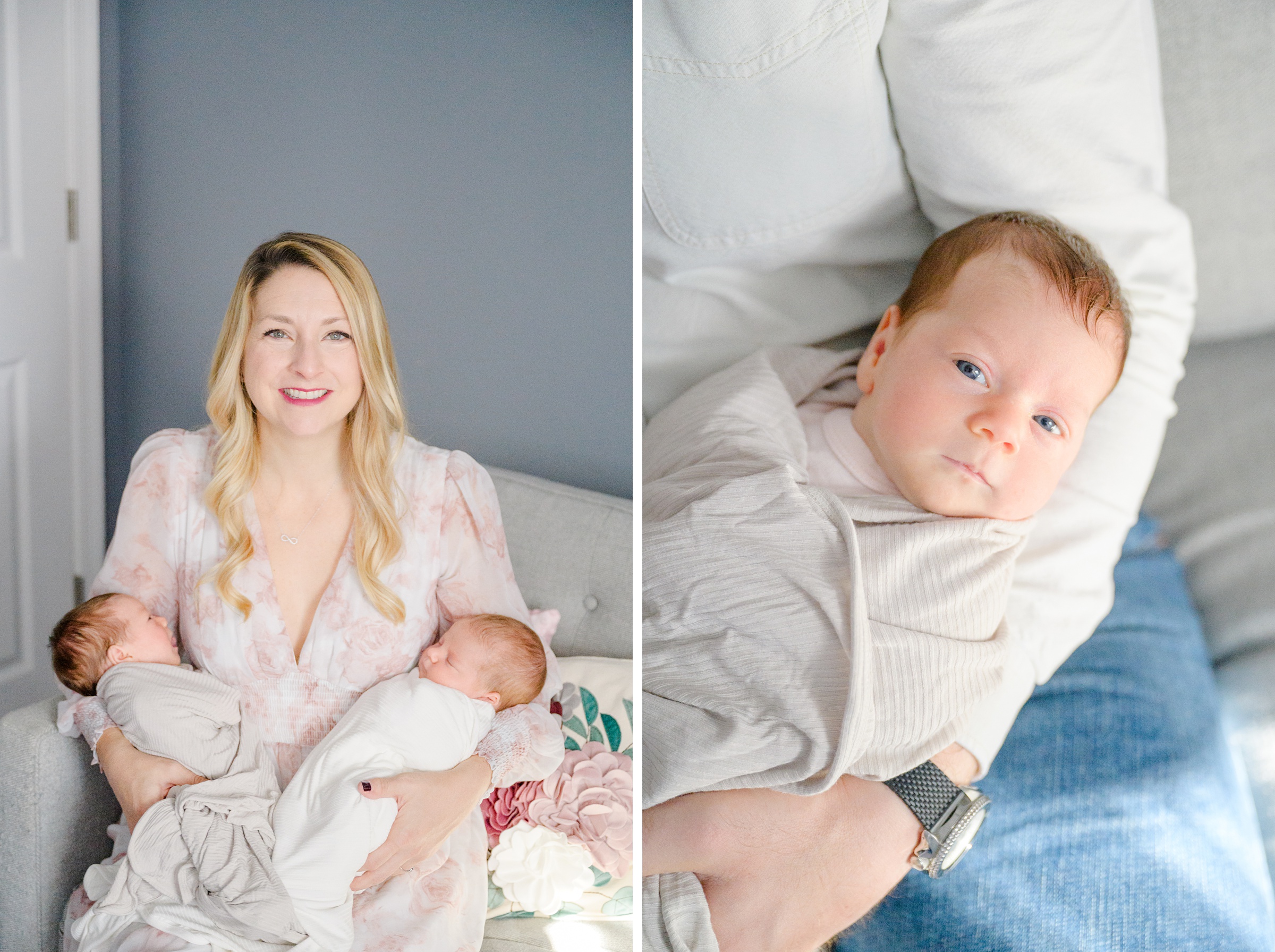 In-home newborn photography session photographed by Newborn Photographer in Baltimore, Maryland Cait Kramer.