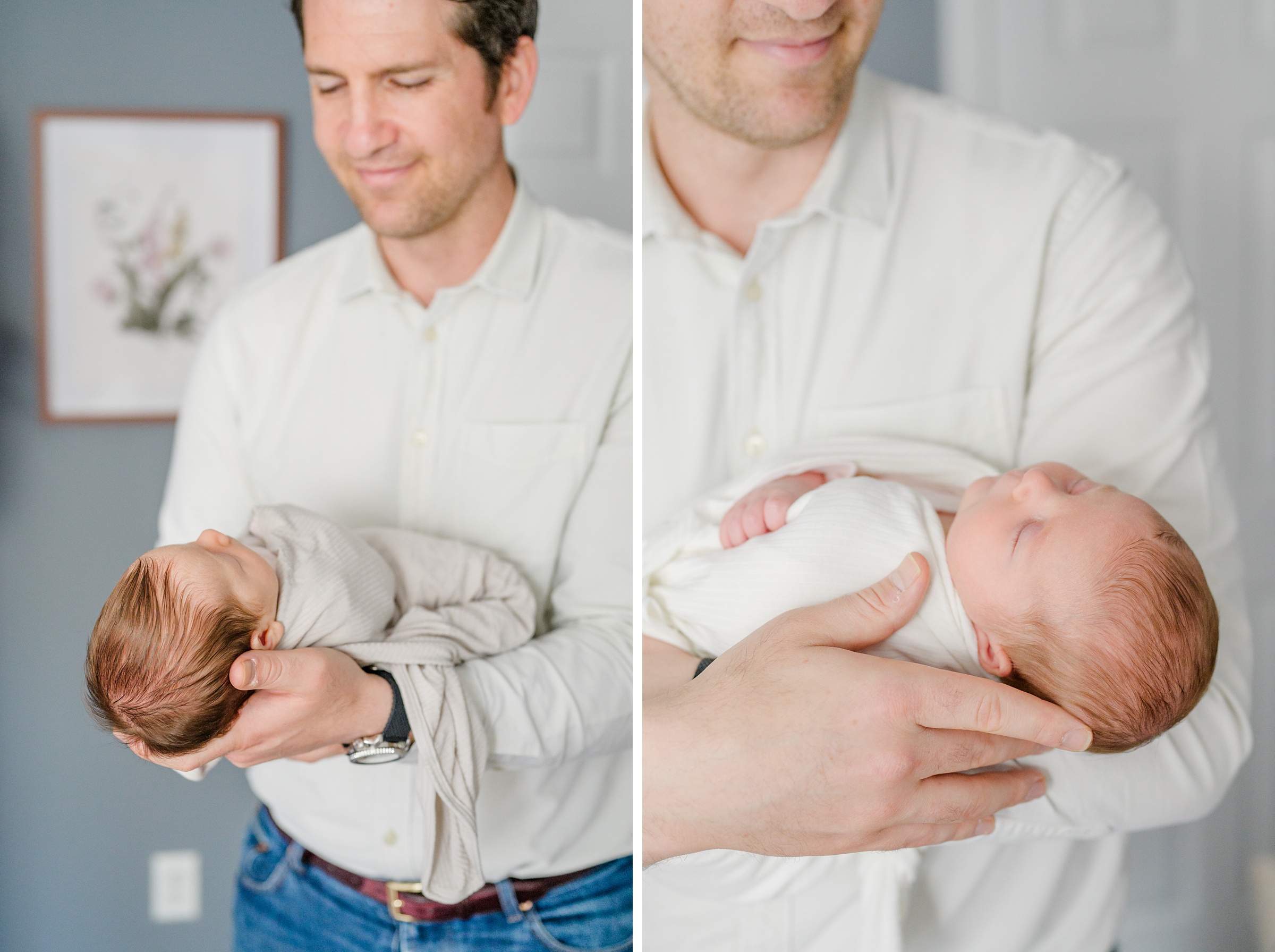 In-home newborn photography session photographed by Newborn Photographer in Baltimore, Maryland Cait Kramer.