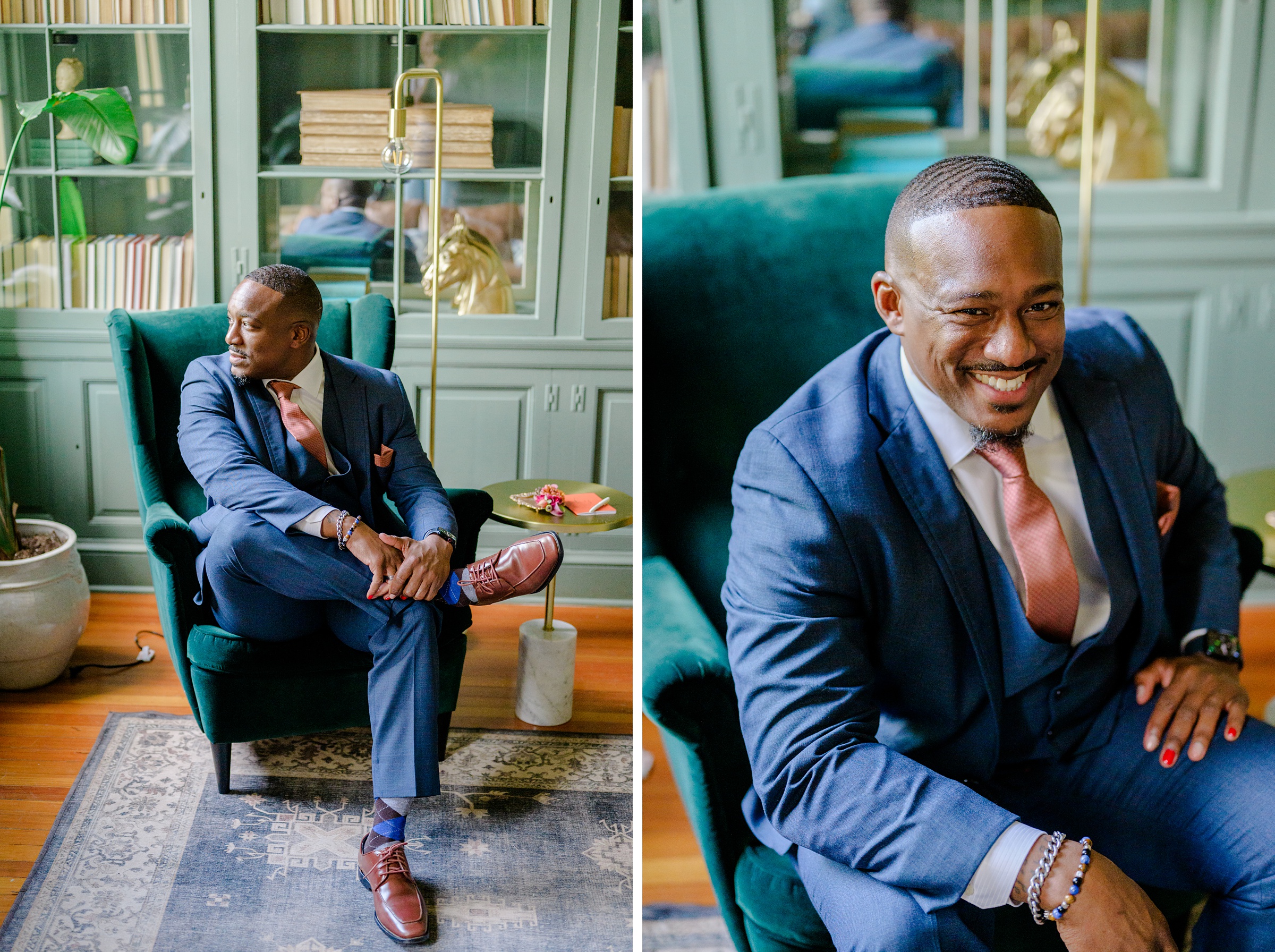 Colorful styled shoot at Rust Manor House photographed by Queer Affirming Wedding Photographer in Baltimore Cait Kramer.