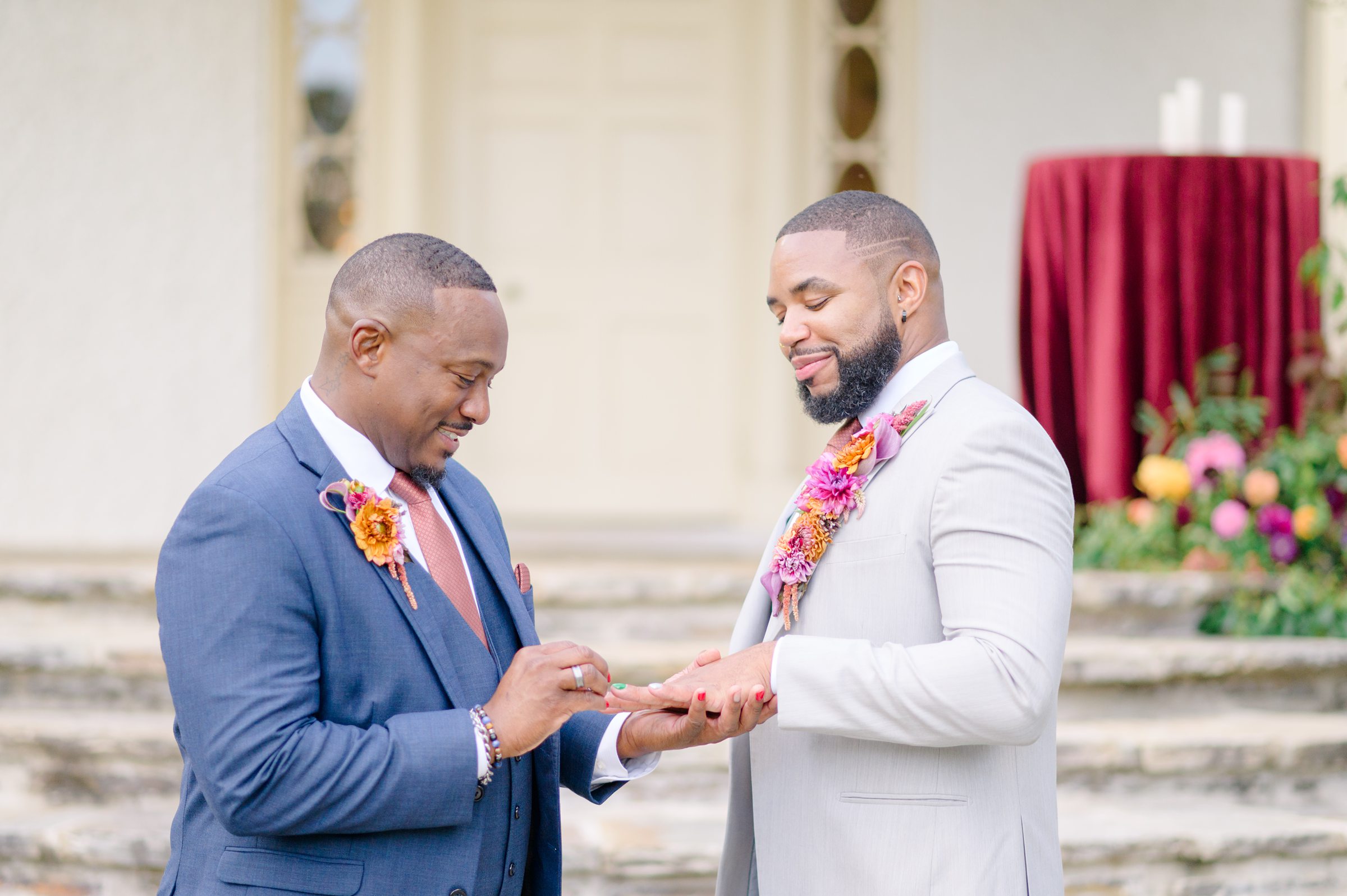 Colorful styled shoot at Rust Manor House photographed by Queer Affirming Wedding Photographer in Baltimore Cait Kramer.