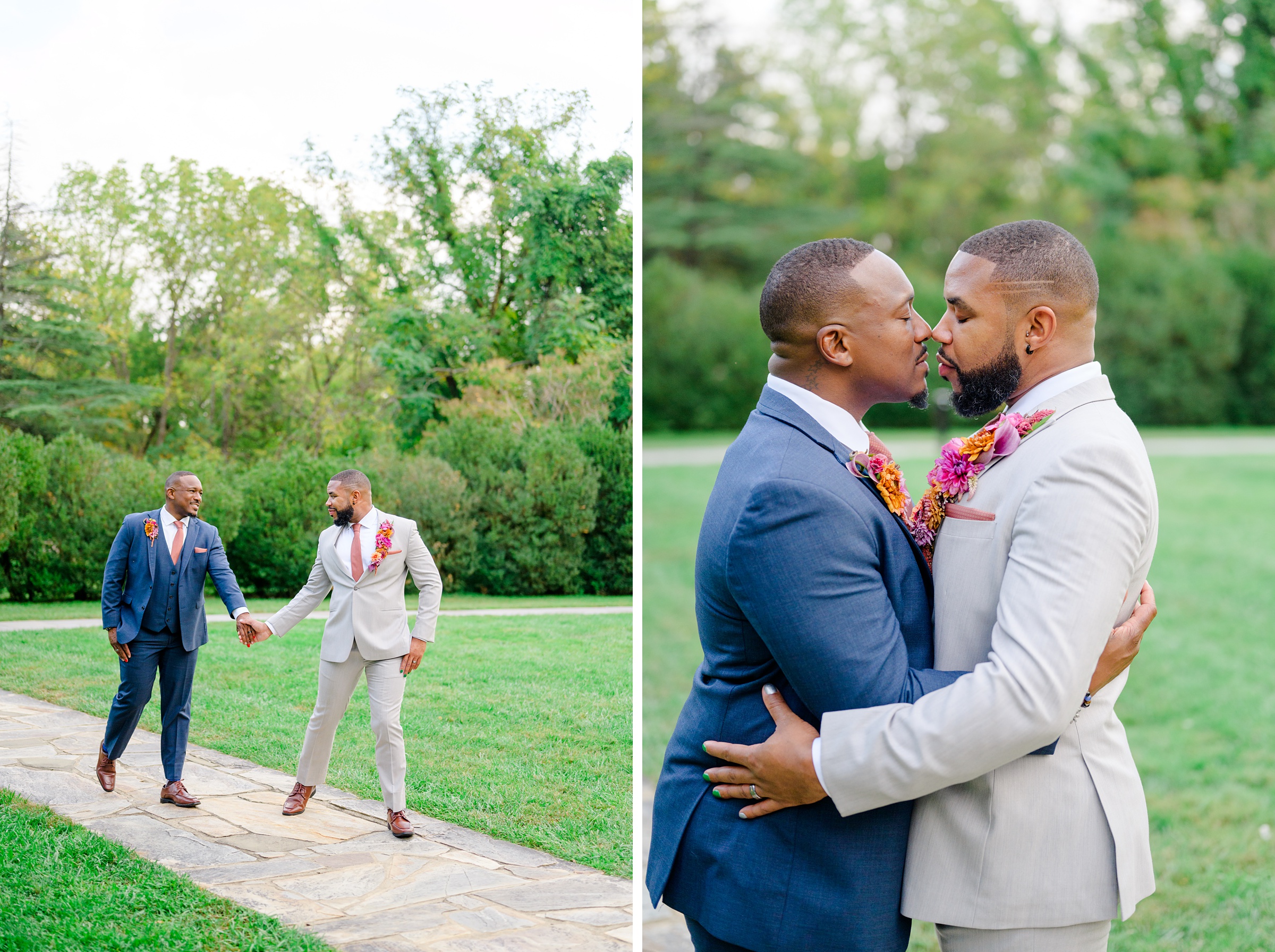 Colorful styled shoot at Rust Manor House photographed by Queer Affirming Wedding Photographer in Baltimore Cait Kramer.