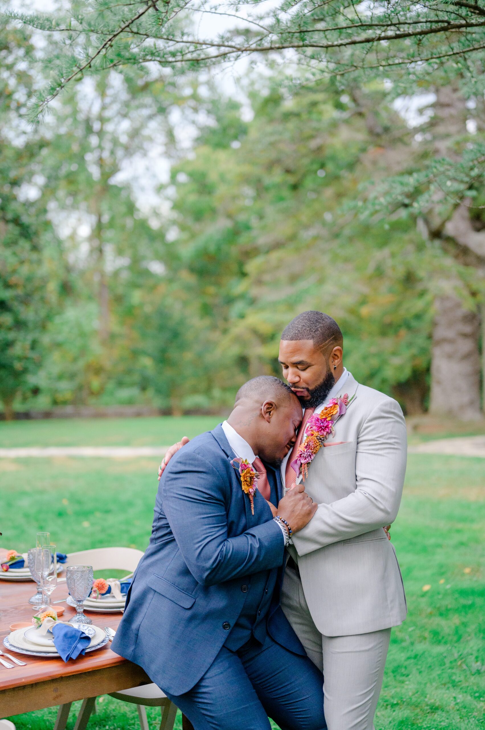 Colorful styled shoot at Rust Manor House photographed by Queer Affirming Wedding Photographer in Baltimore Cait Kramer.