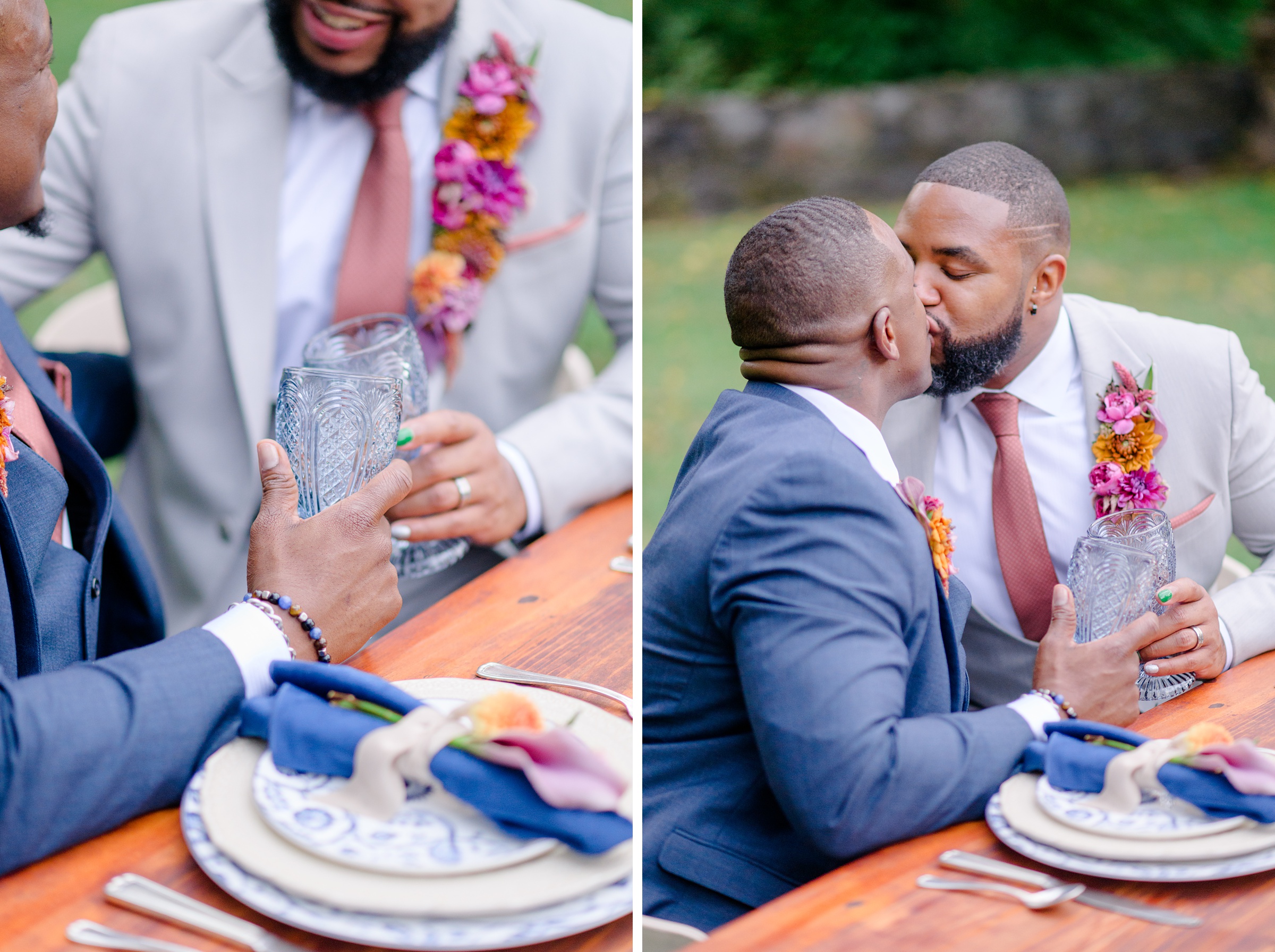 Colorful styled shoot at Rust Manor House photographed by Queer Affirming Wedding Photographer in Baltimore Cait Kramer.