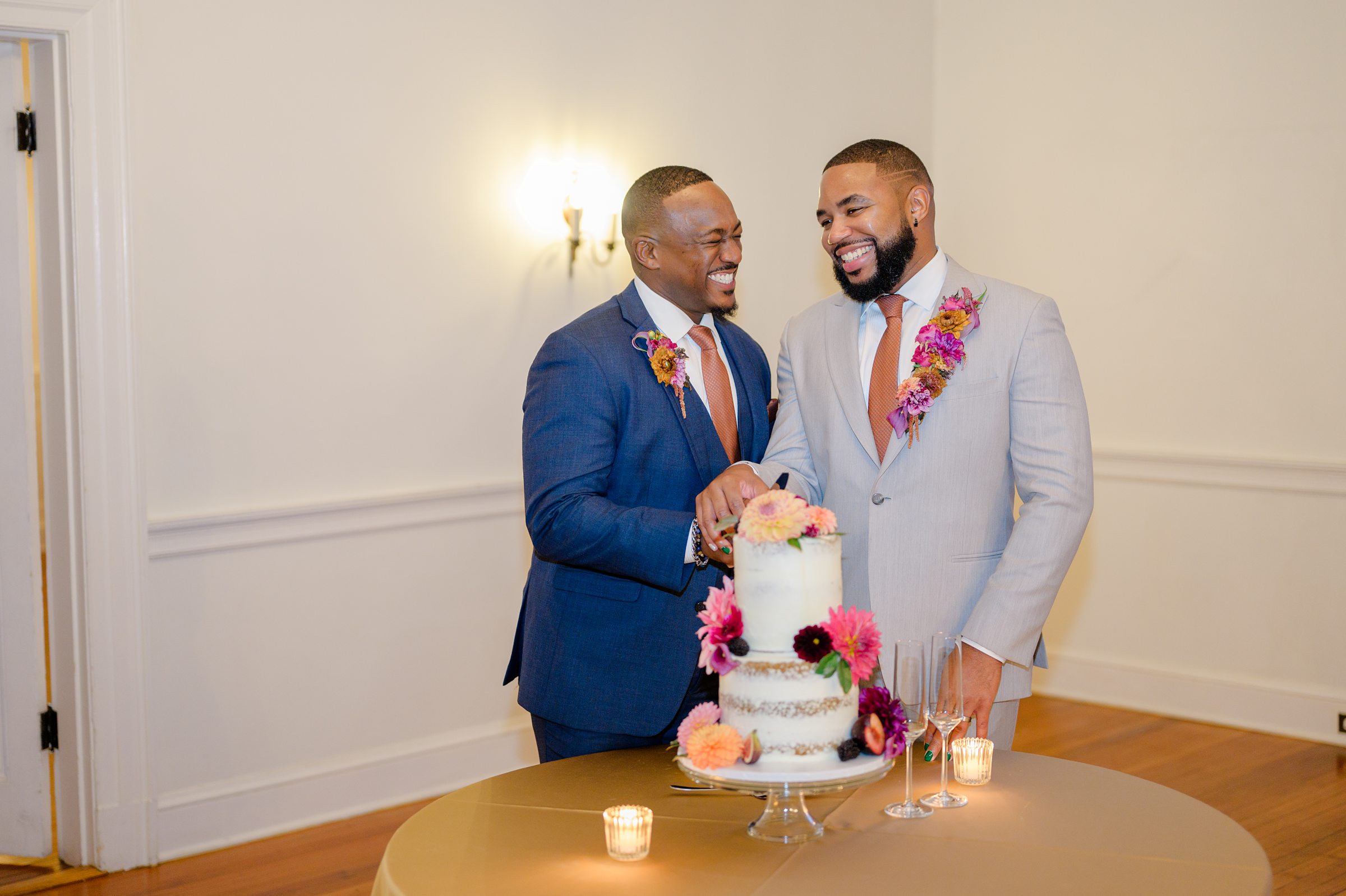 Colorful styled shoot at Rust Manor House photographed by Queer Affirming Wedding Photographer in Baltimore Cait Kramer.