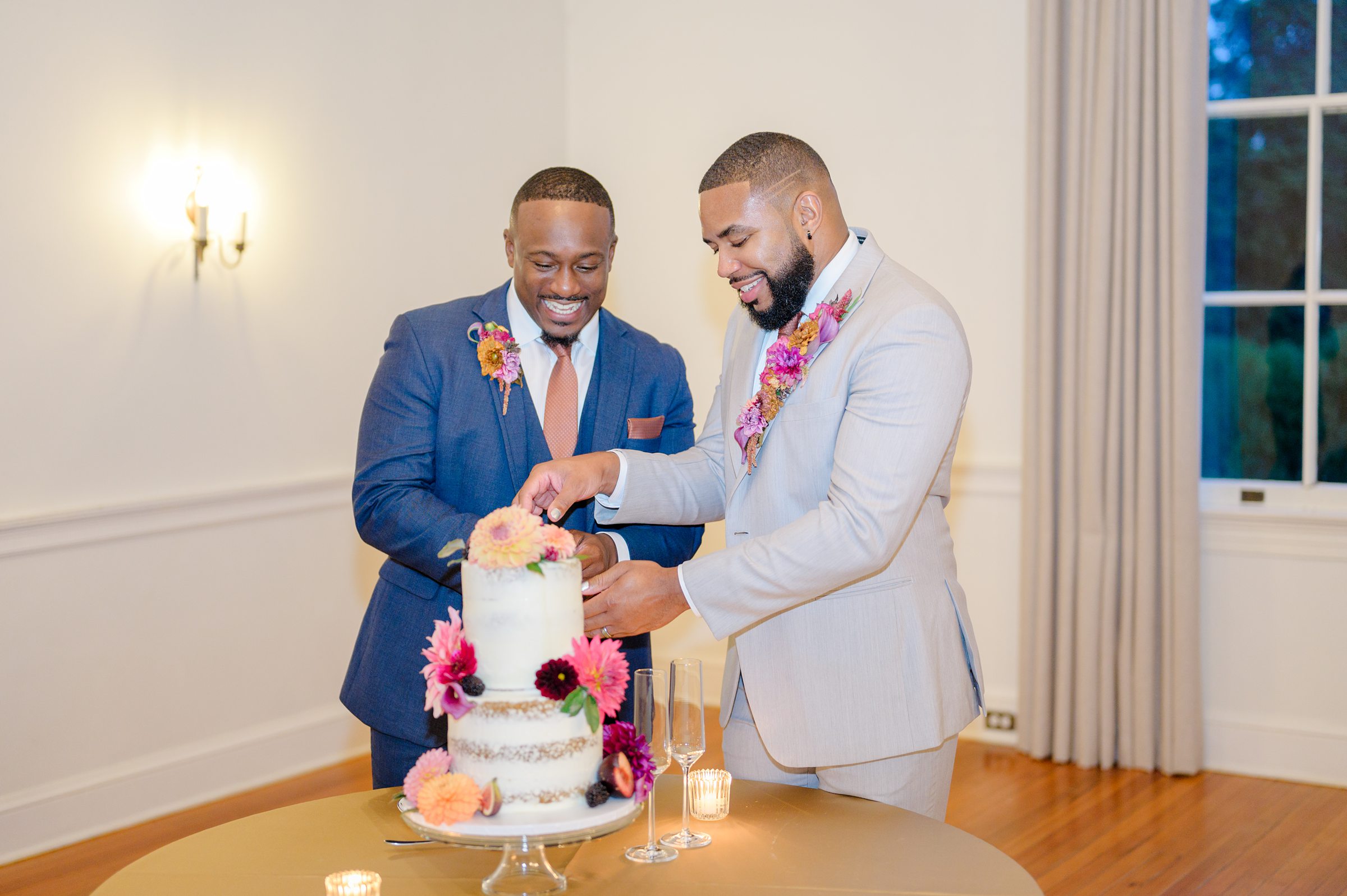 Colorful styled shoot at Rust Manor House photographed by Queer Affirming Wedding Photographer in Baltimore Cait Kramer.