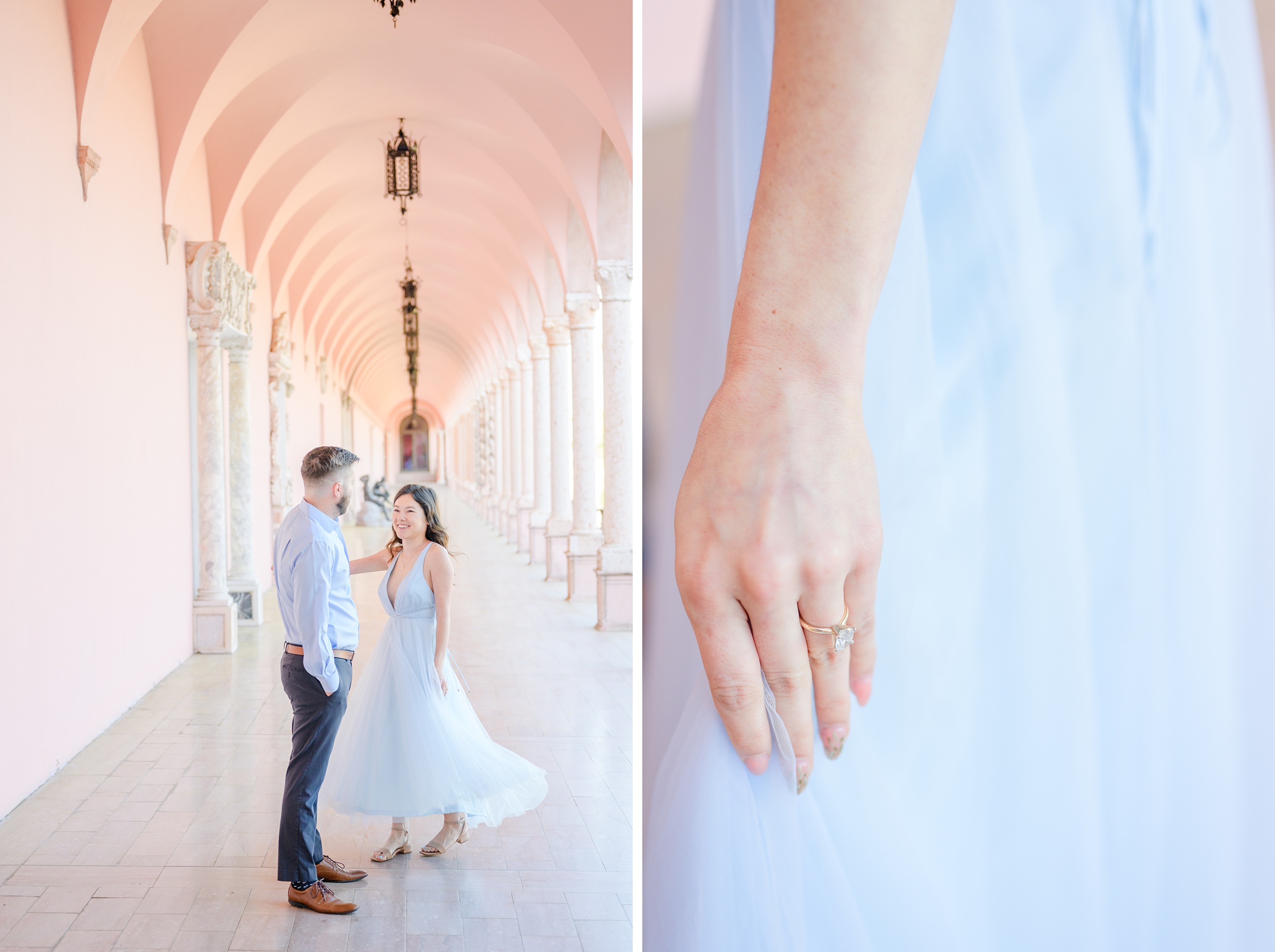 Engagement session at The Ringling Museum of Art in Sarasota, Florida photographed by Wedding Photographer Cait Kramer