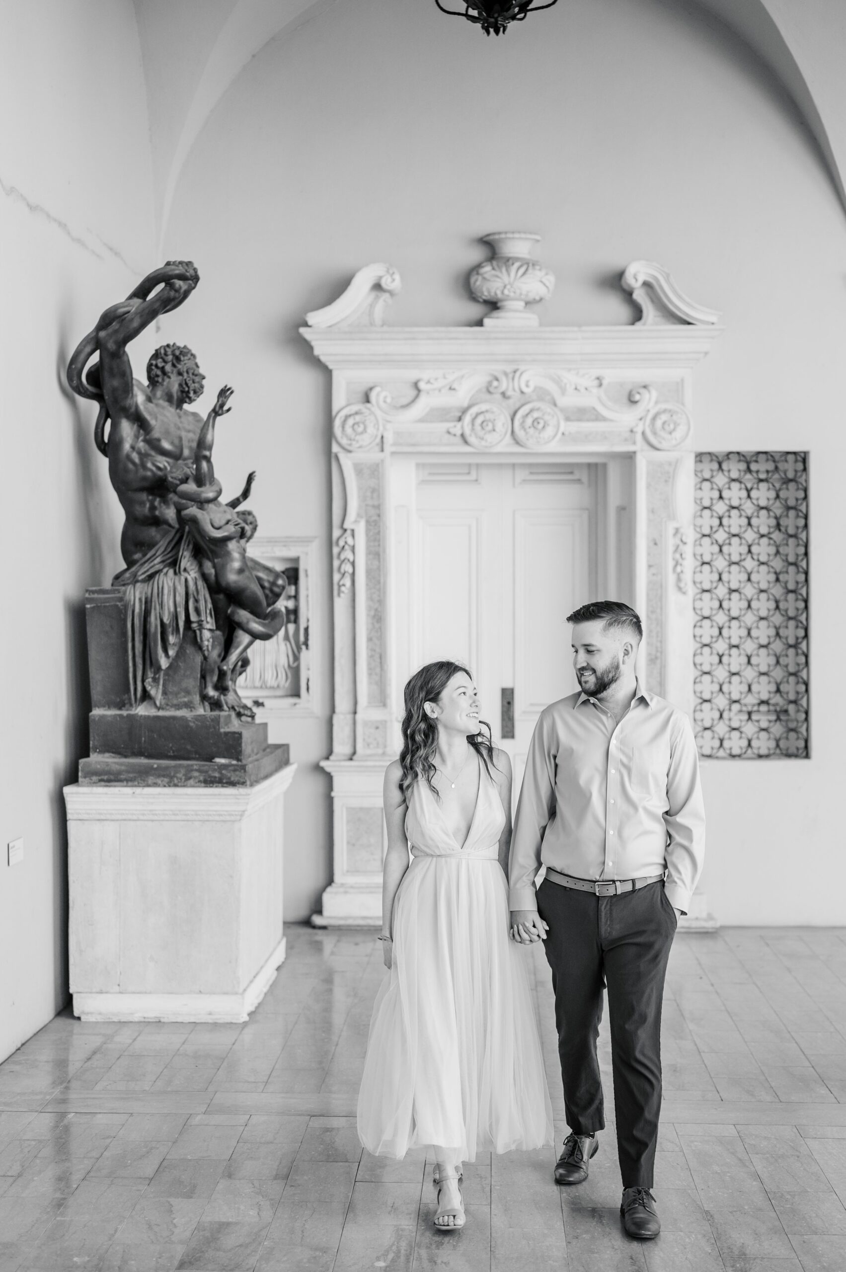 Engagement session at The Ringling Museum of Art in Sarasota, Florida photographed by Wedding Photographer Cait Kramer
