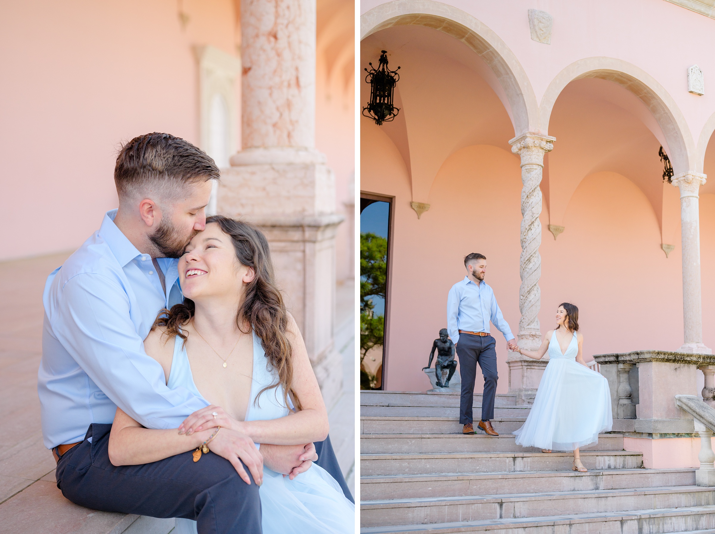 Engagement session at The Ringling Museum of Art in Sarasota, Florida photographed by Wedding Photographer Cait Kramer