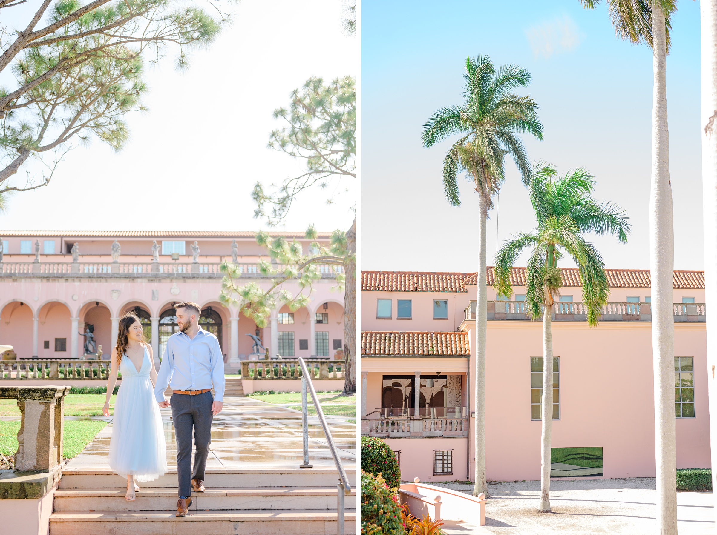 Engagement session at The Ringling Museum of Art in Sarasota, Florida photographed by Wedding Photographer Cait Kramer
