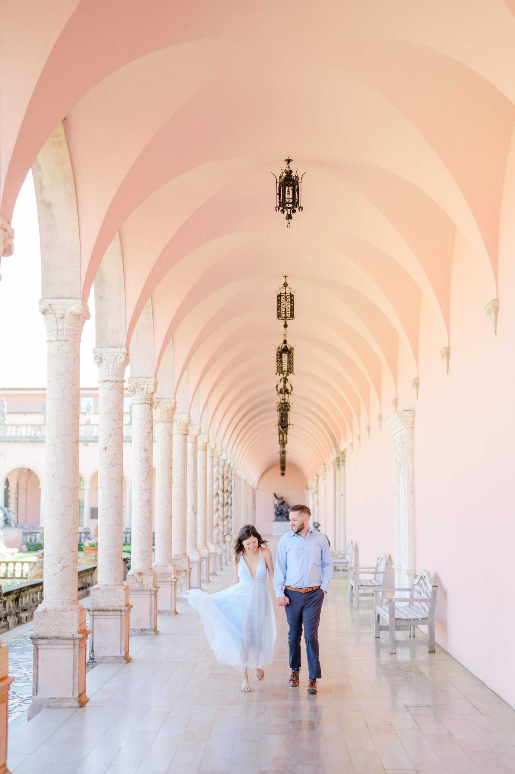 Engagement session at The Ringling Museum of Art in Sarasota, Florida photographed by Wedding Photographer Cait Kramer
