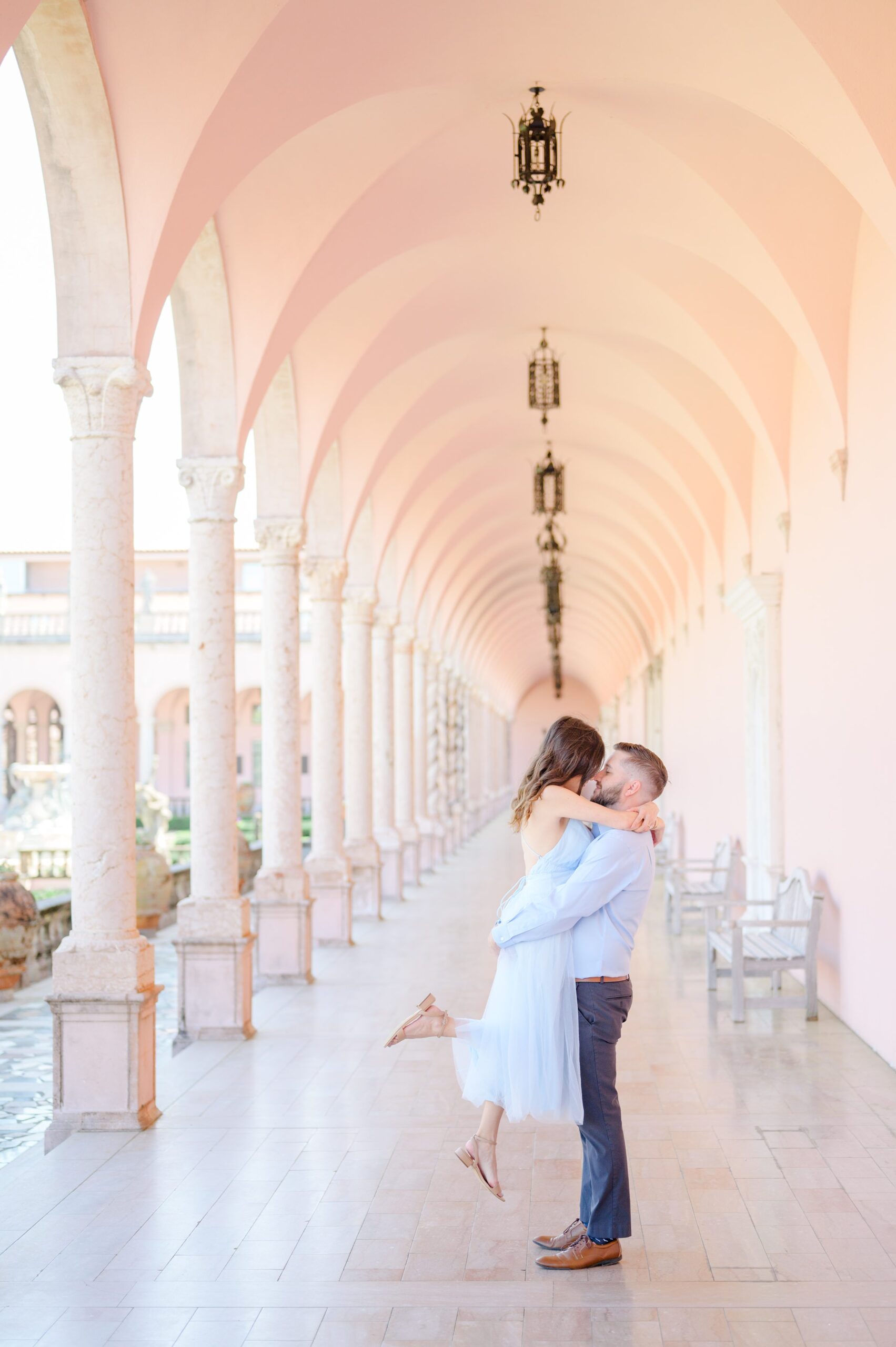 Engagement session at The Ringling Museum of Art in Sarasota, Florida photographed by Wedding Photographer Cait Kramer