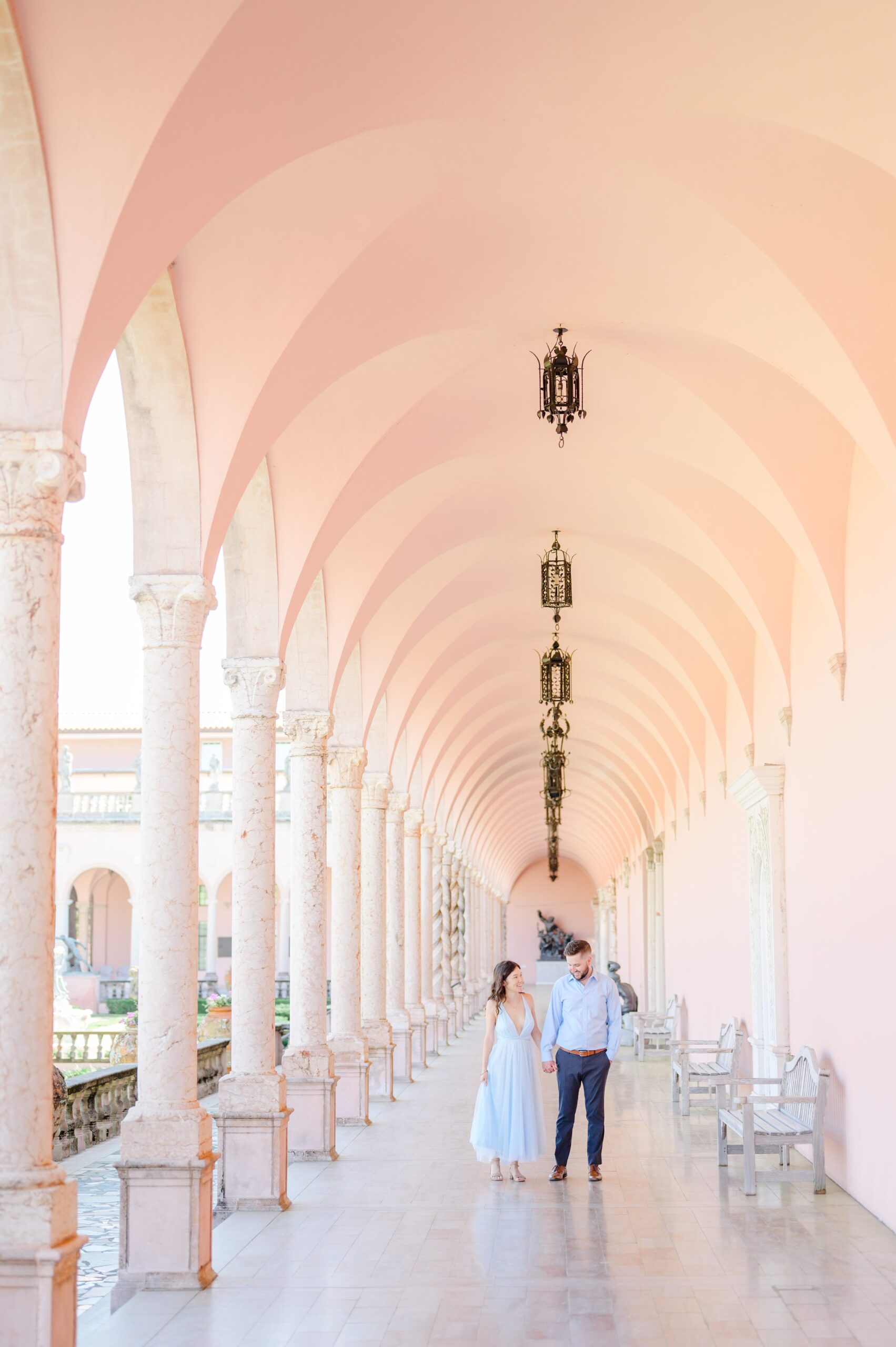Engagement session at The Ringling Museum of Art in Sarasota, Florida photographed by Wedding Photographer Cait Kramer