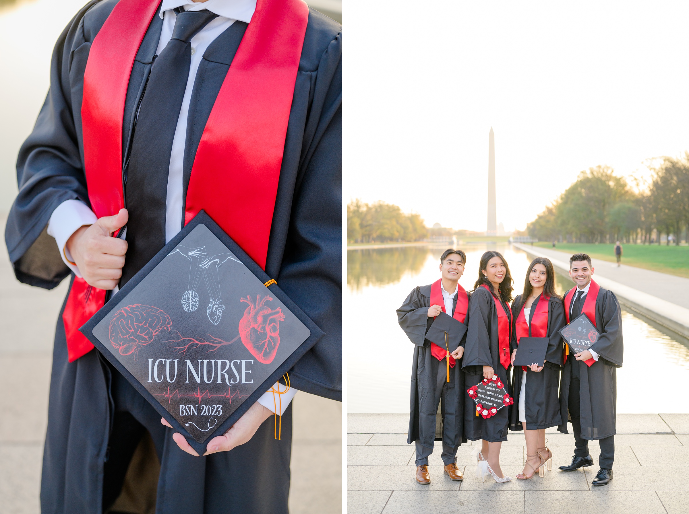 Jefferson Memorial Graduation Photos in Washington, D.C. photographed by Baltimore Grad Photographer Cait Kramer. 
