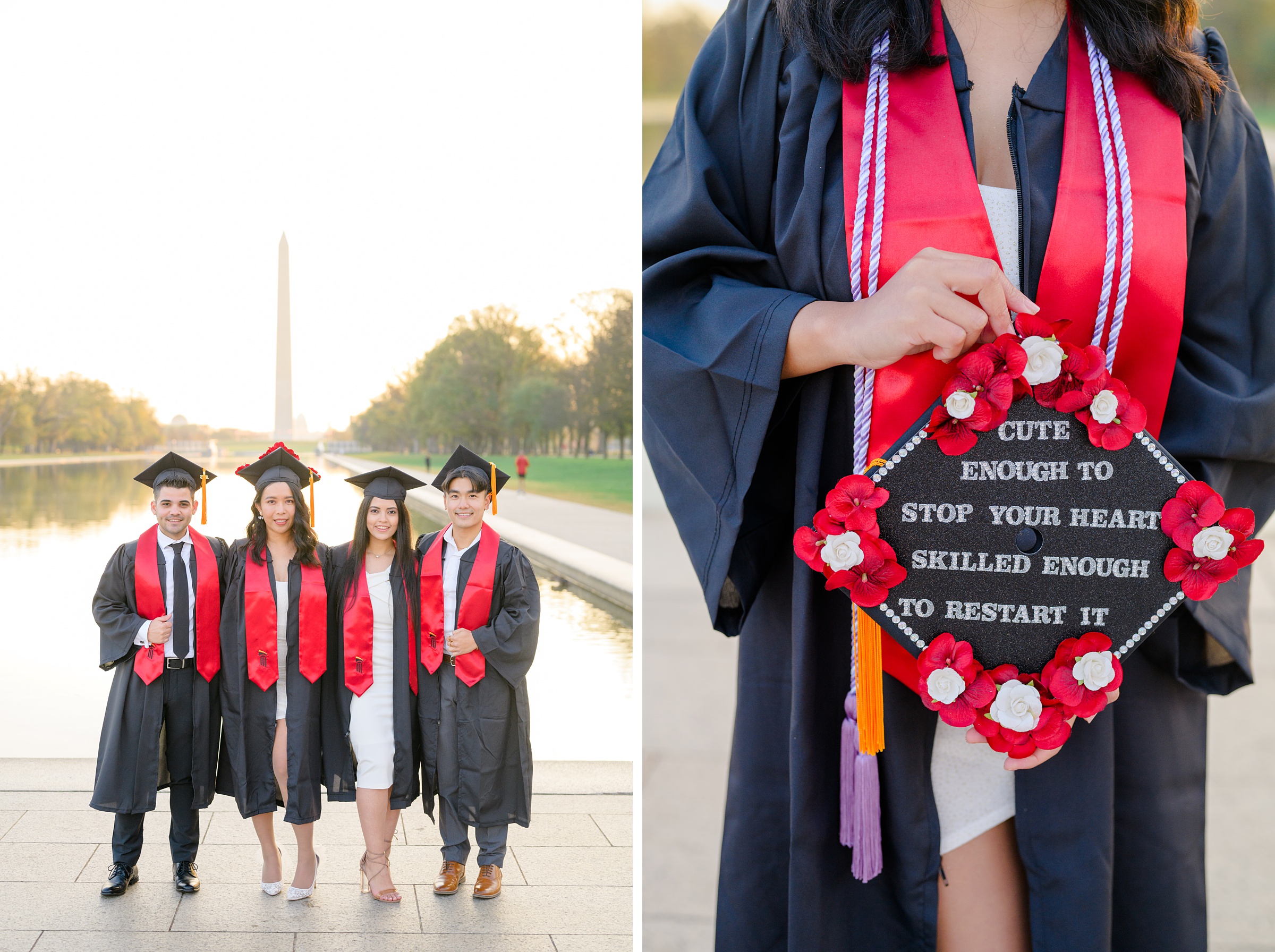 Jefferson Memorial Graduation Photos in Washington, D.C. photographed by Baltimore Grad Photographer Cait Kramer. 