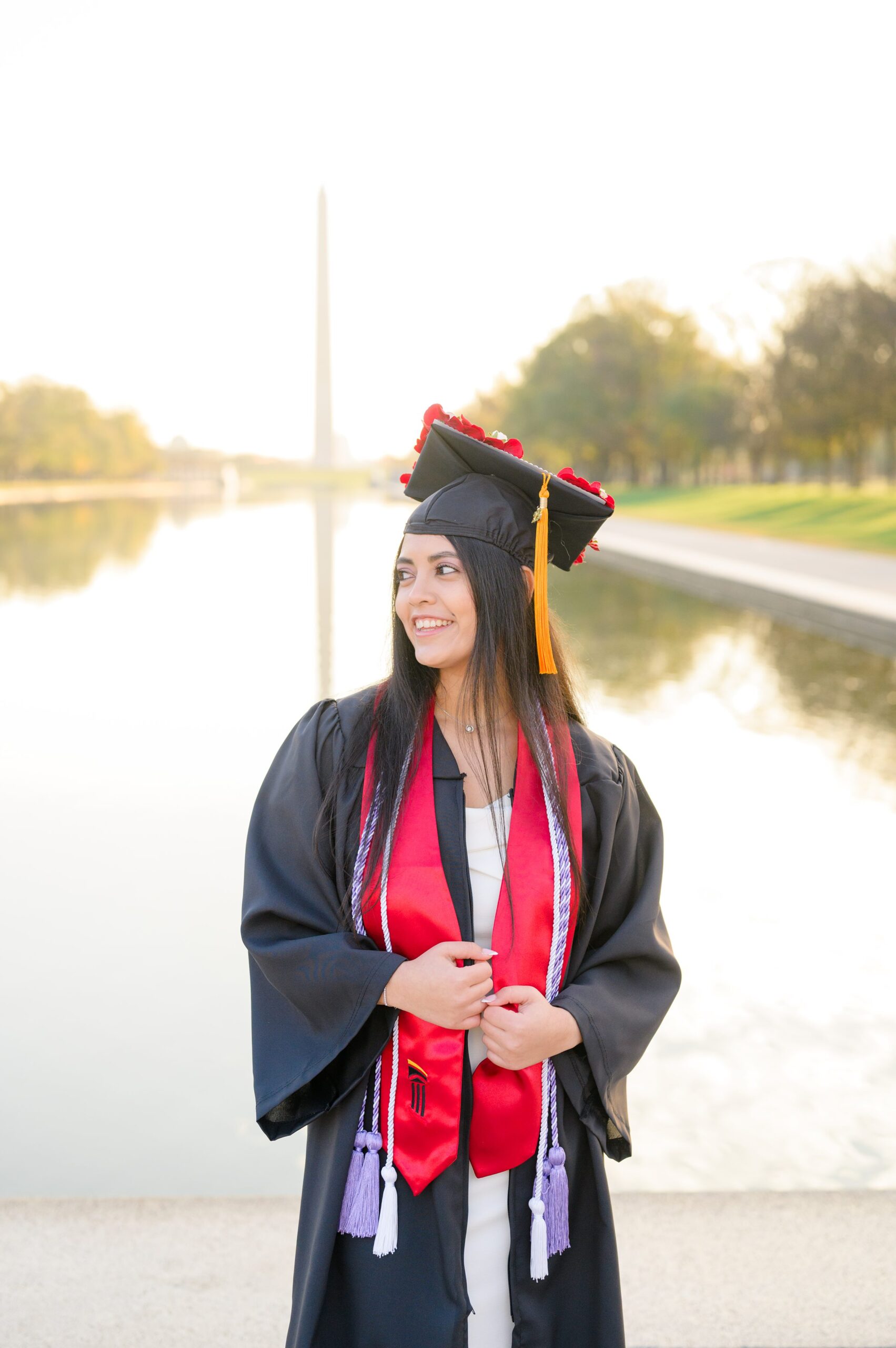 Jefferson Memorial Graduation Photos in Washington, D.C. photographed by Baltimore Grad Photographer Cait Kramer. 