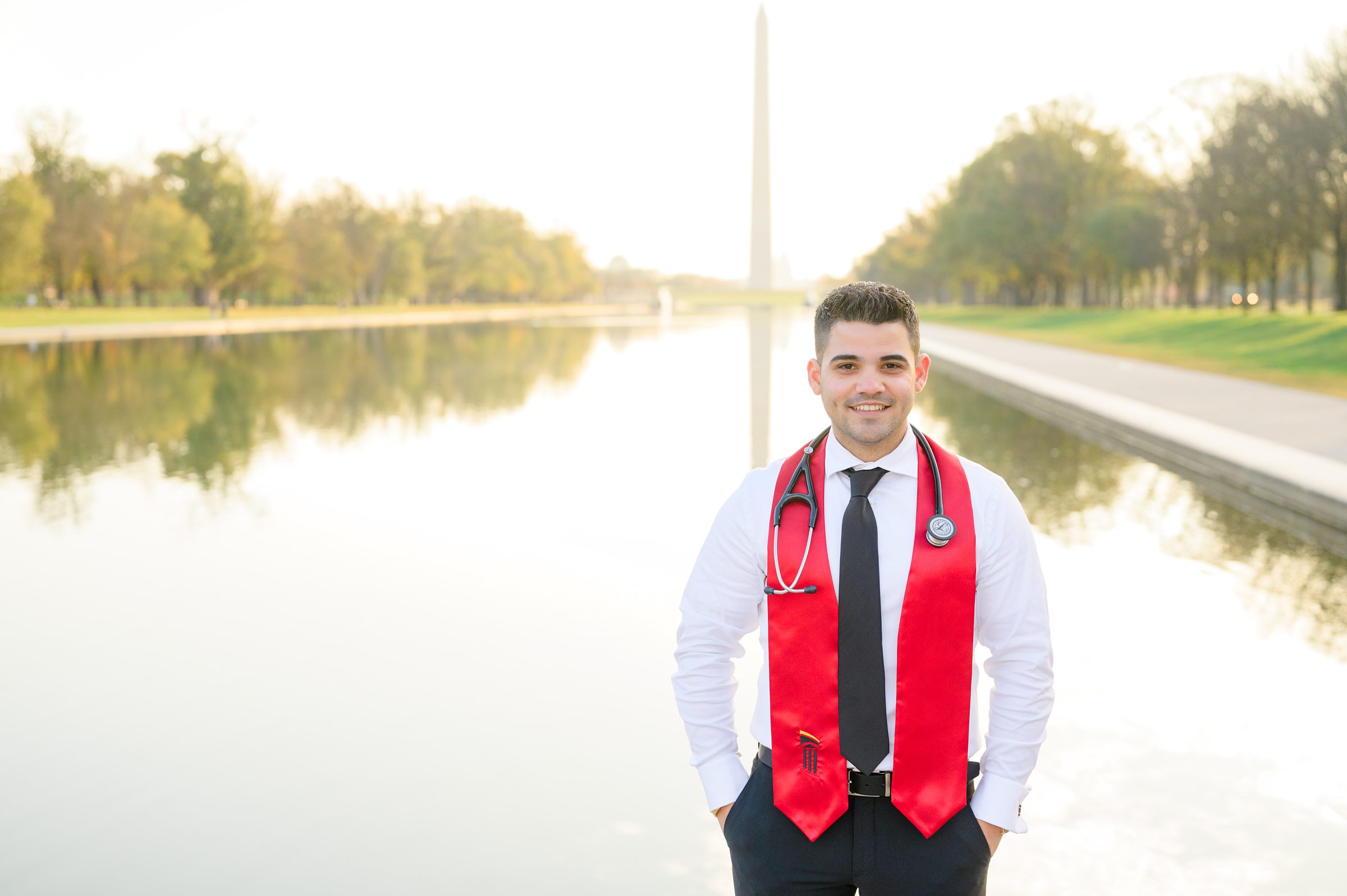 Jefferson Memorial Graduation Photos in Washington, D.C. photographed by Baltimore Grad Photographer Cait Kramer. 
