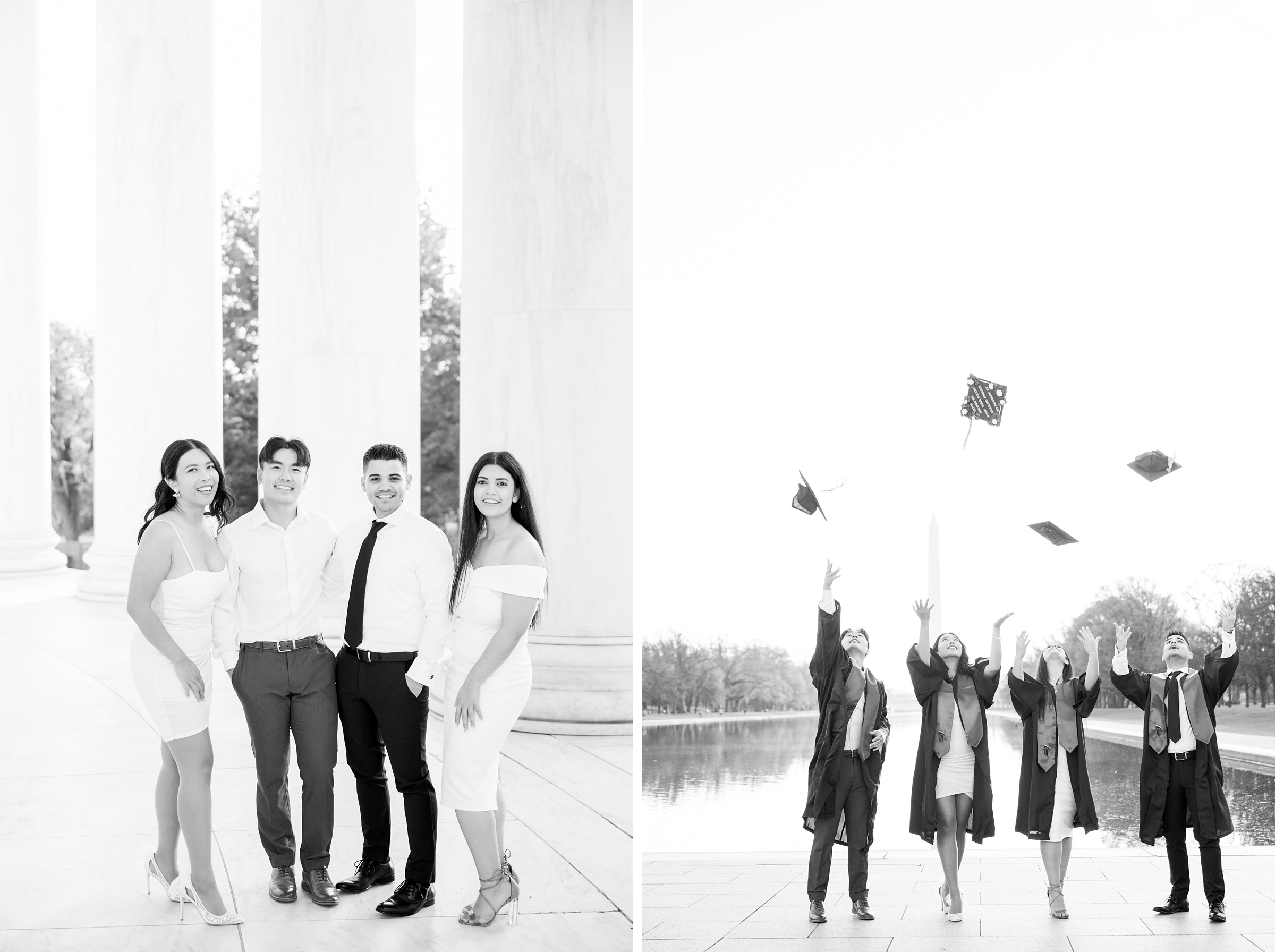 Jefferson Memorial Graduation Photos in Washington, D.C. photographed by Baltimore Grad Photographer Cait Kramer. 
