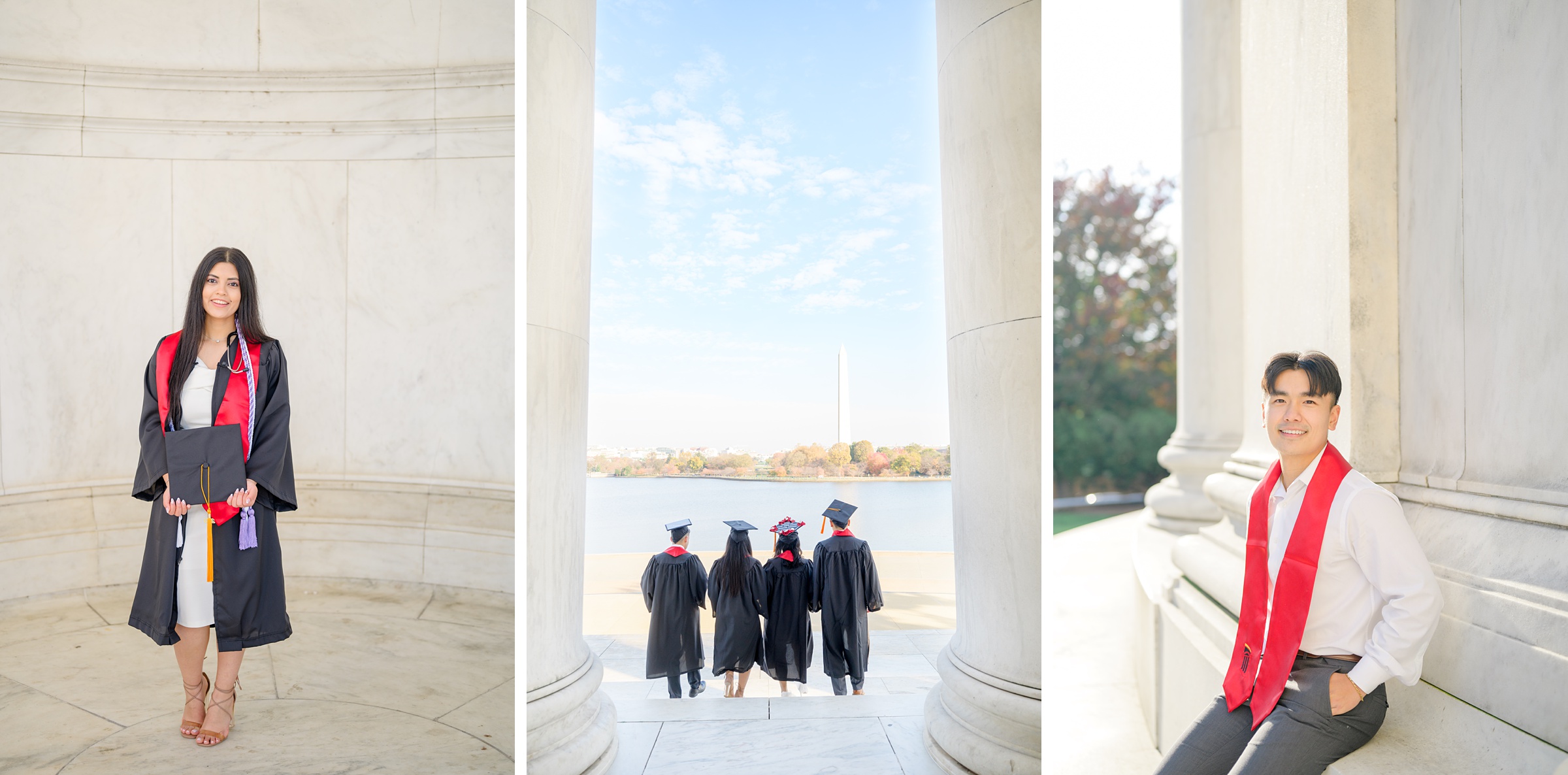 Jefferson Memorial Graduation Photos in Washington, D.C. photographed by Baltimore Grad Photographer Cait Kramer. 