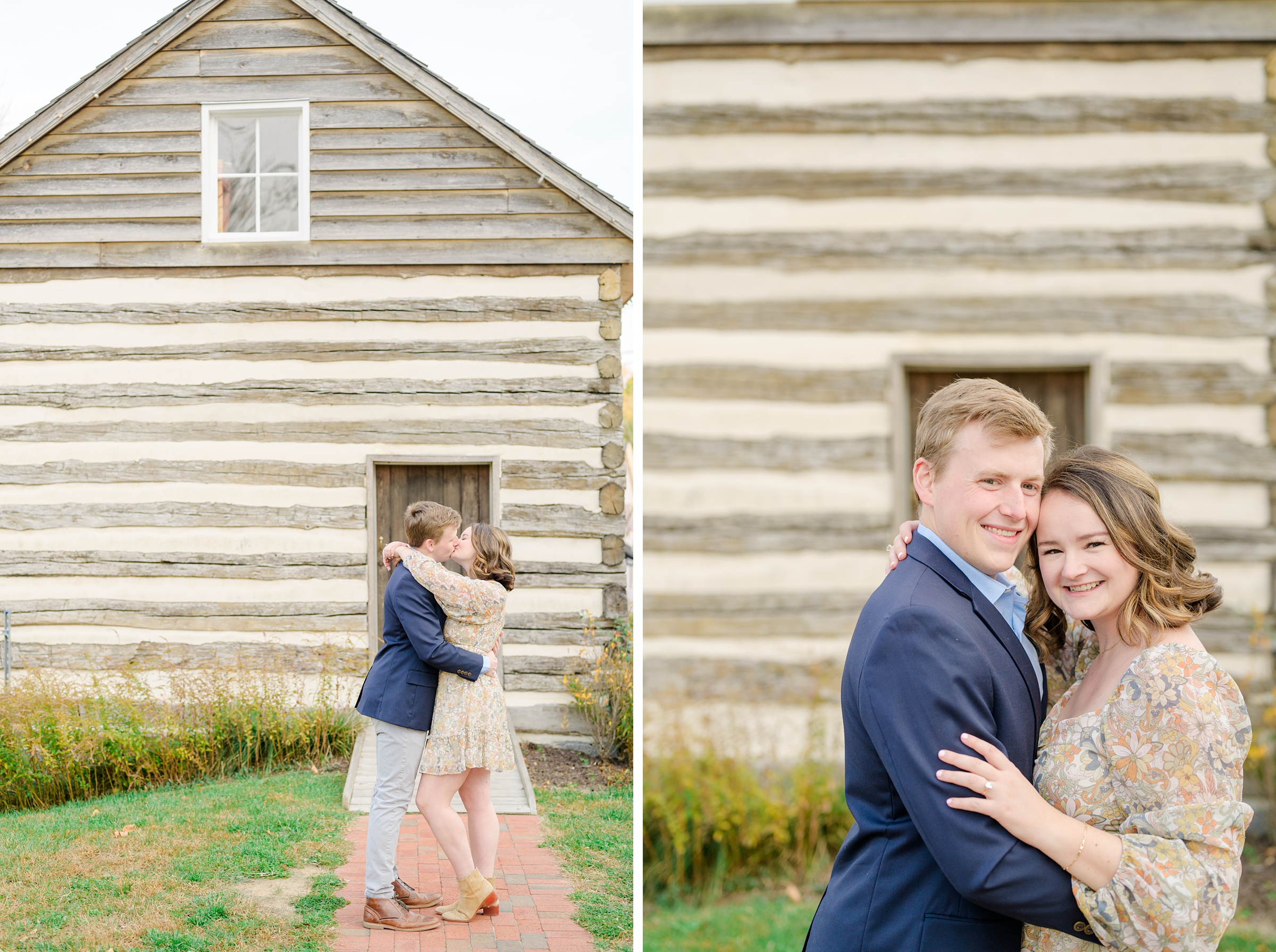 Engaged couple at the Historic Old Ellicott City near Baltimore, Maryland for engagement photos photographed by Baltimore Wedding Photographer Cait Kramer Photography