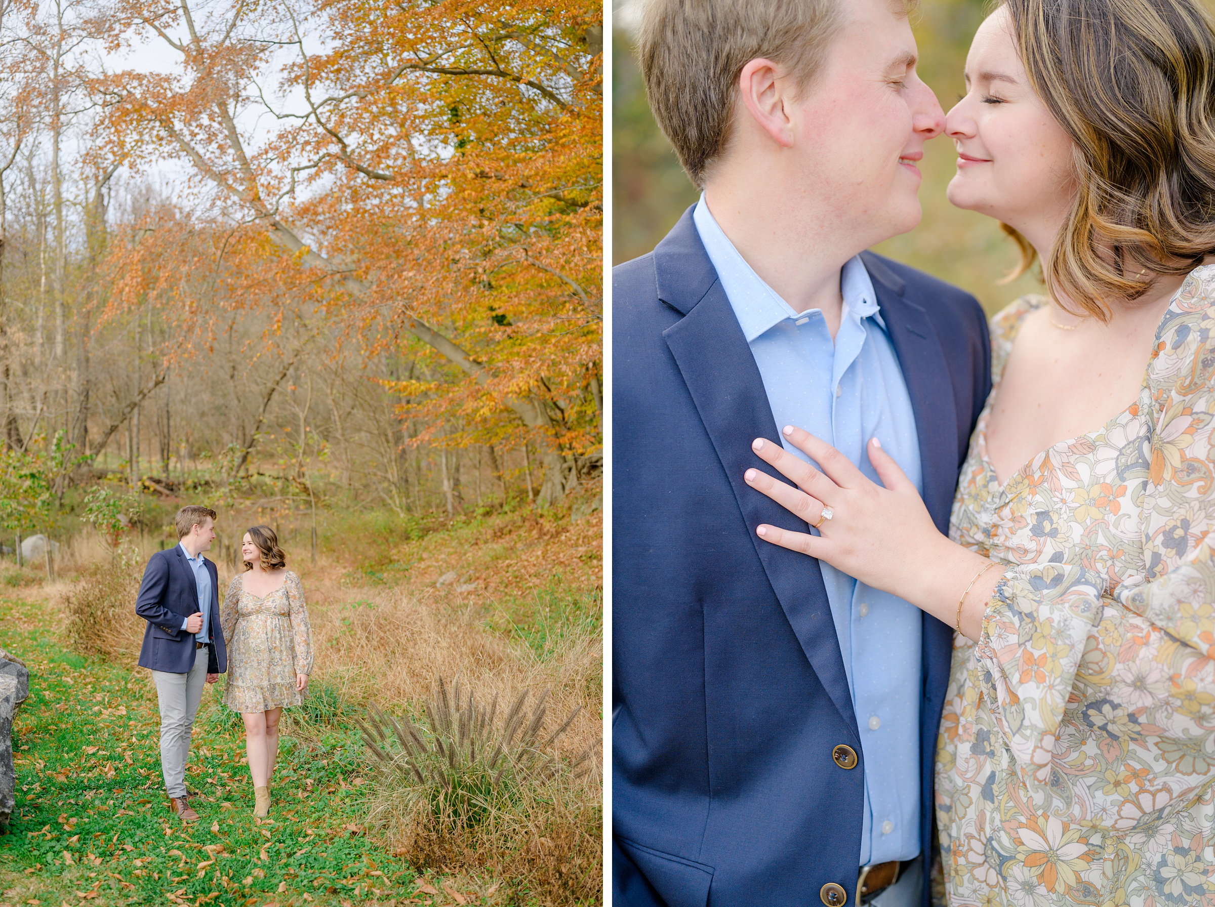 Engaged couple at the Historic Old Ellicott City near Baltimore, Maryland for engagement photos photographed by Baltimore Wedding Photographer Cait Kramer Photography