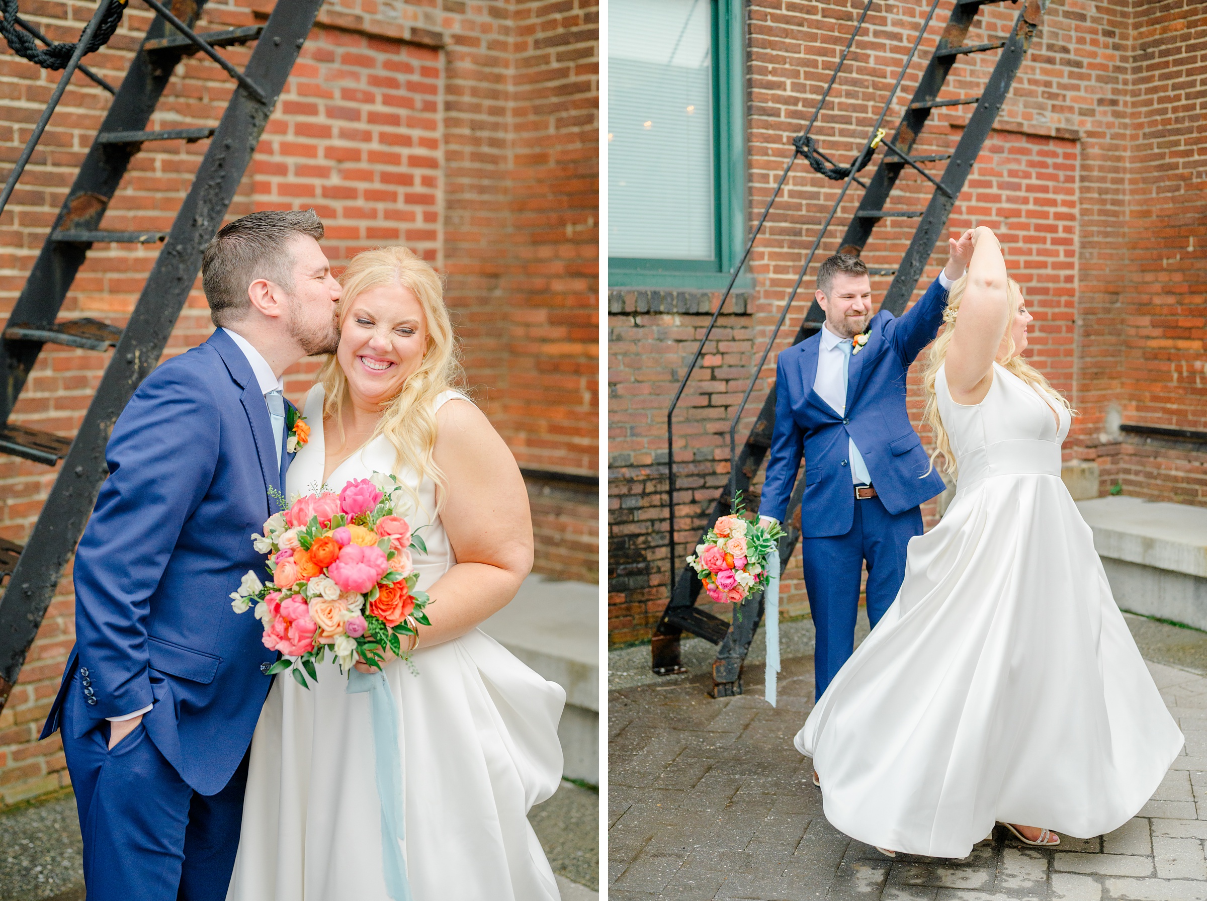 Vibrant Spring wedding day at The Loom Baltimore in Maryland photographed by Baltimore Wedding Photographer Cait Kramer Photography