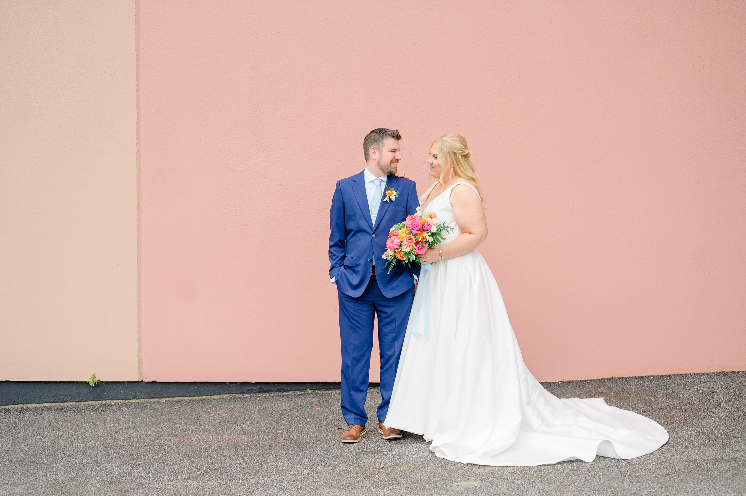 Vibrant Spring wedding day at The Loom Baltimore in Maryland photographed by Baltimore Wedding Photographer Cait Kramer Photography