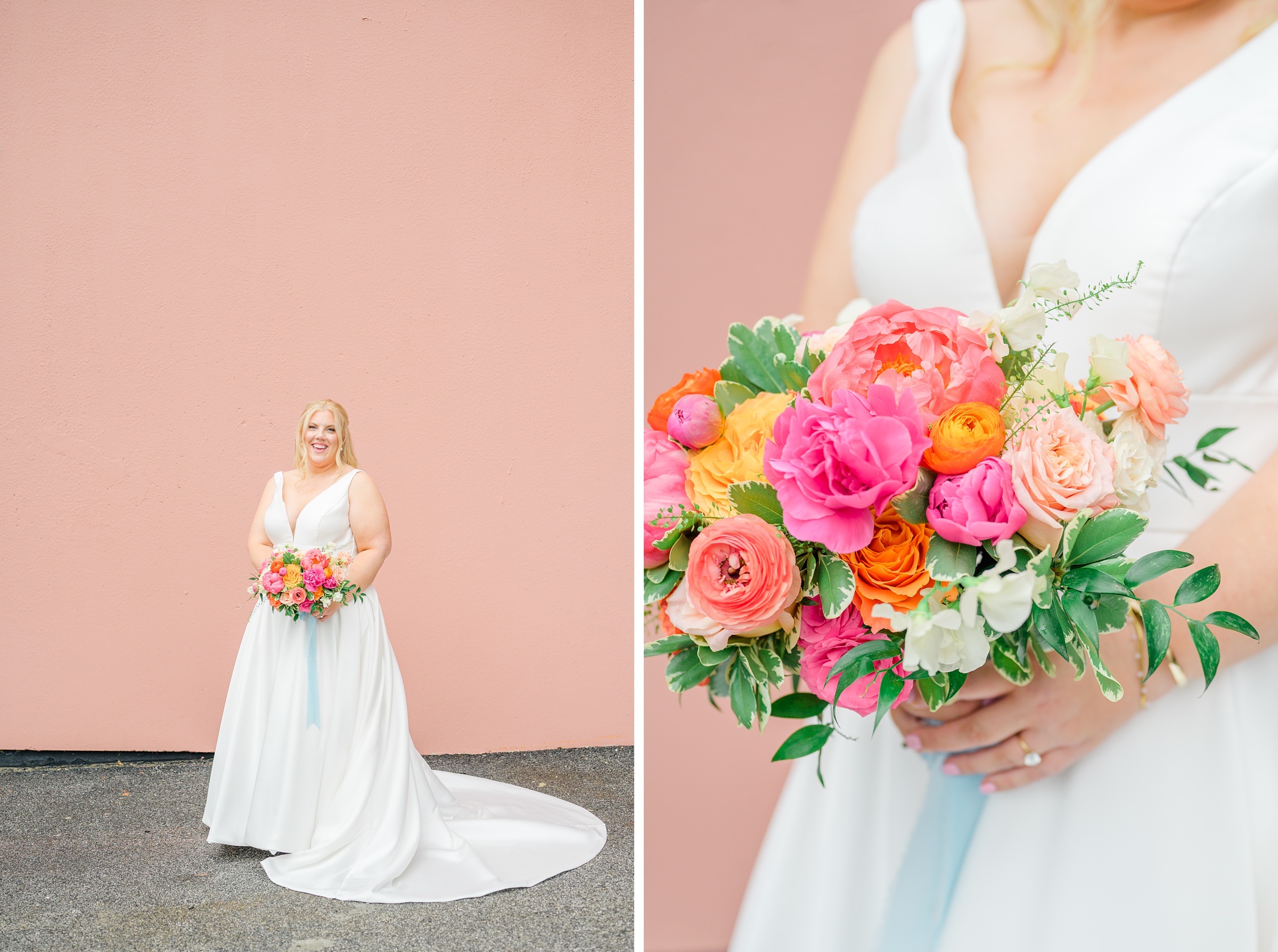 Vibrant Spring wedding day at The Loom Baltimore in Maryland photographed by Baltimore Wedding Photographer Cait Kramer Photography