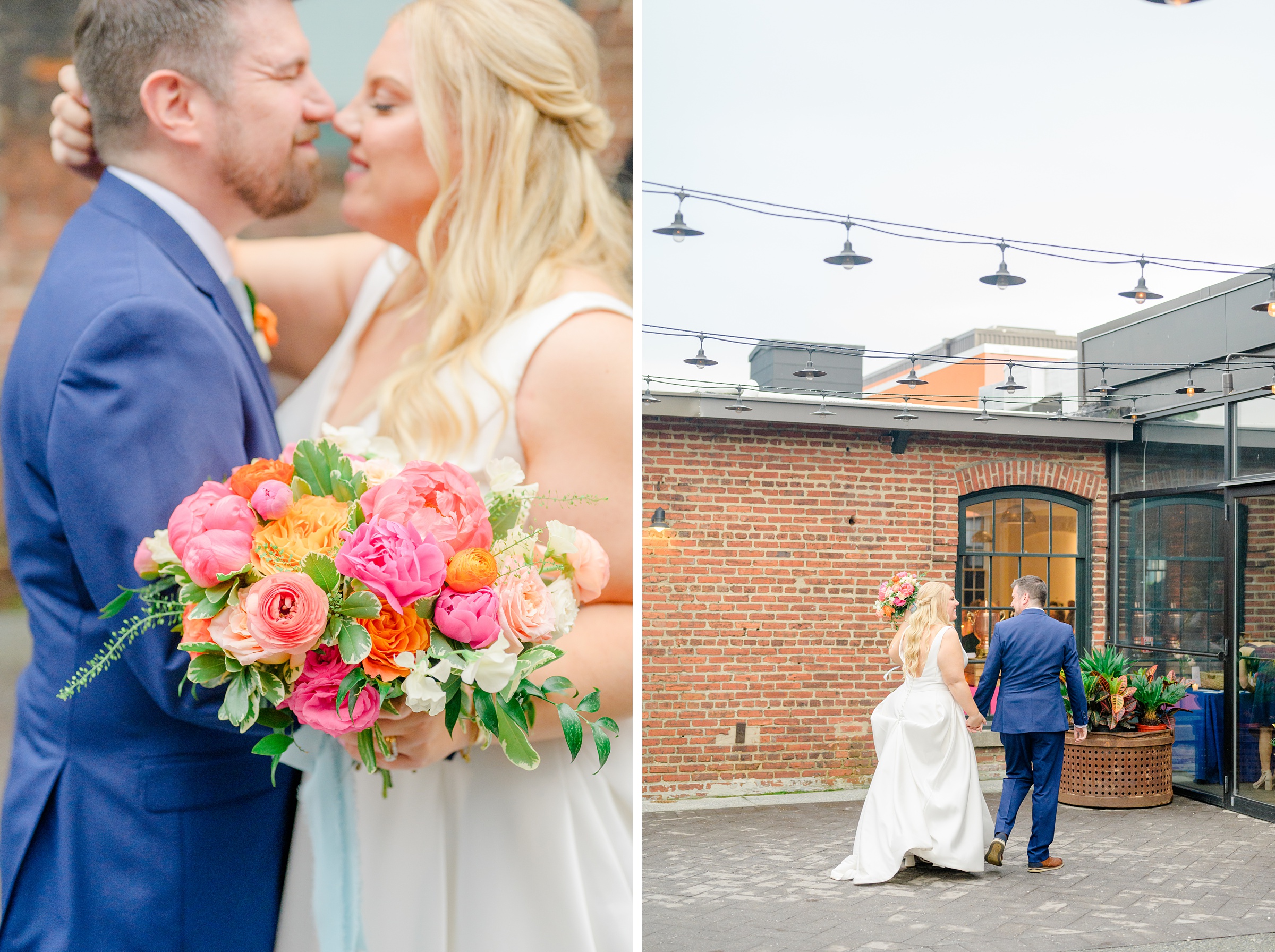 Vibrant Spring wedding day at The Loom Baltimore in Maryland photographed by Baltimore Wedding Photographer Cait Kramer Photography