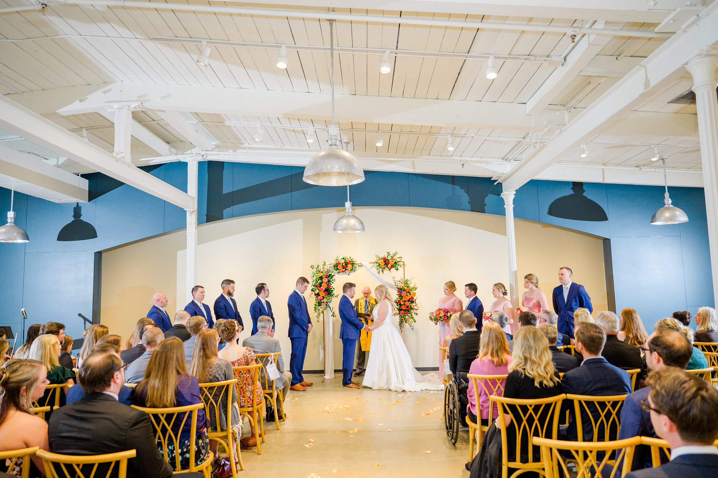 Vibrant Spring wedding day at The Loom Baltimore in Maryland photographed by Baltimore Wedding Photographer Cait Kramer Photography