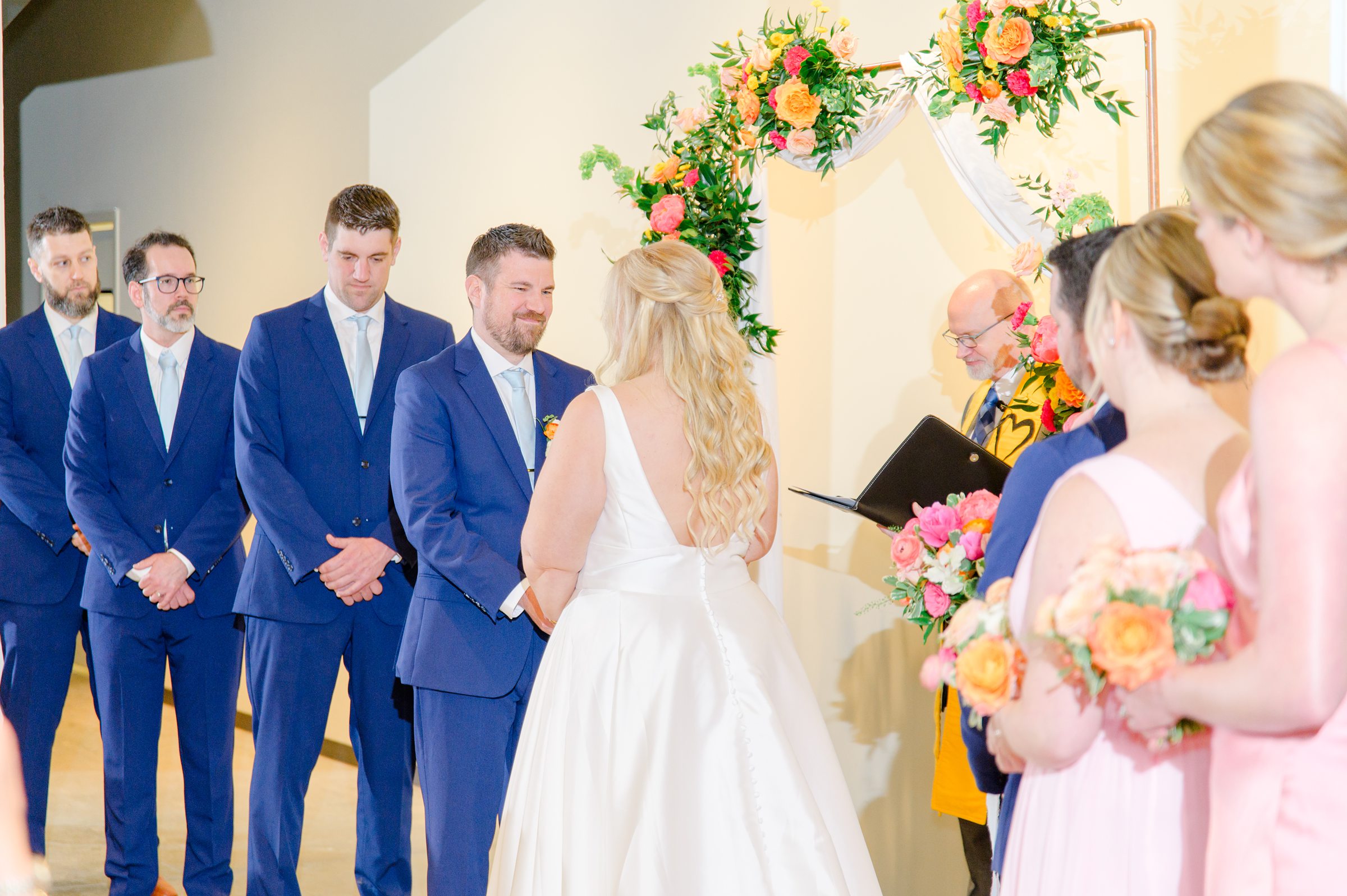 Vibrant Spring wedding day at The Loom Baltimore in Maryland photographed by Baltimore Wedding Photographer Cait Kramer Photography