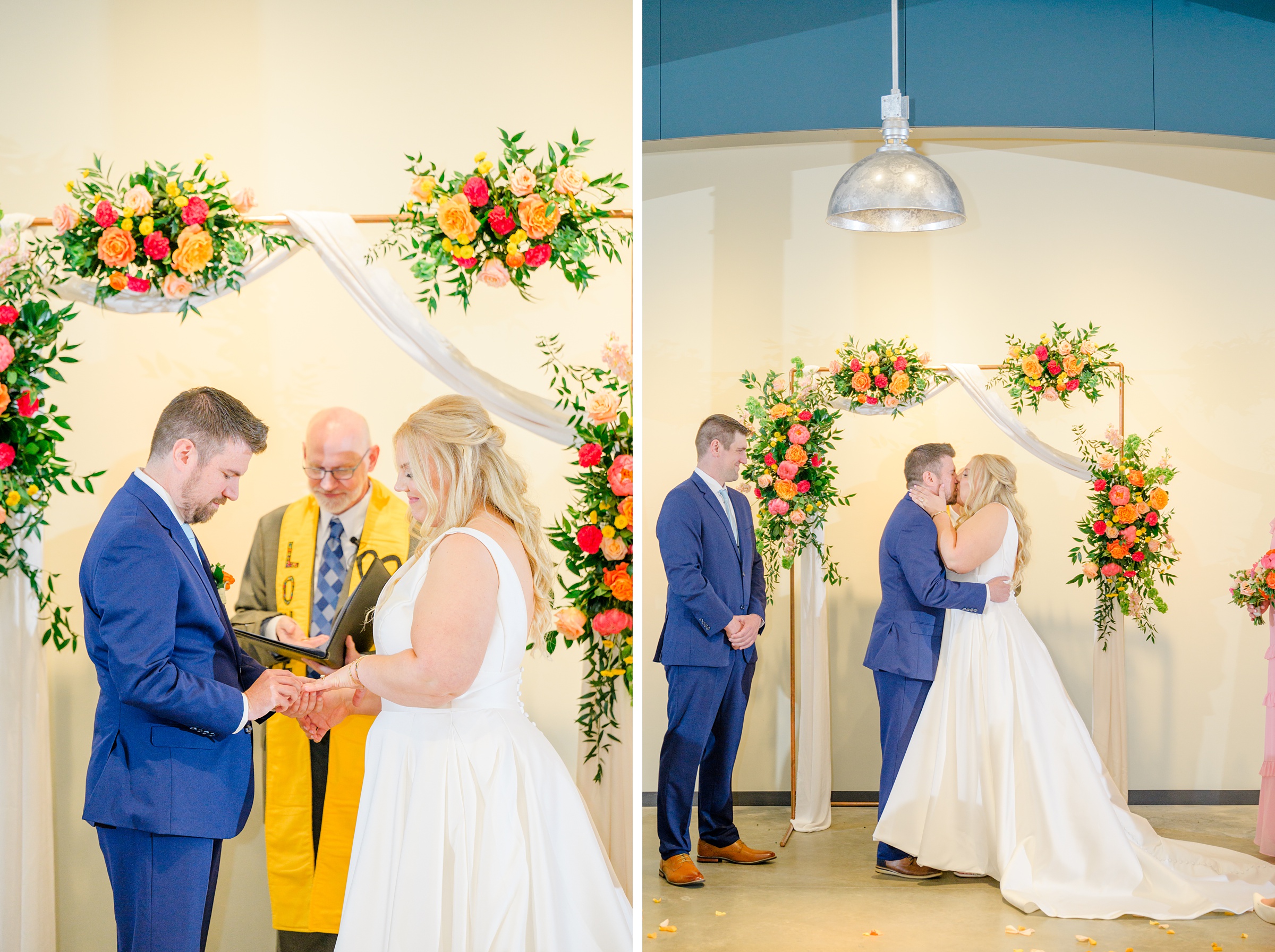 Vibrant Spring wedding day at The Loom Baltimore in Maryland photographed by Baltimore Wedding Photographer Cait Kramer Photography