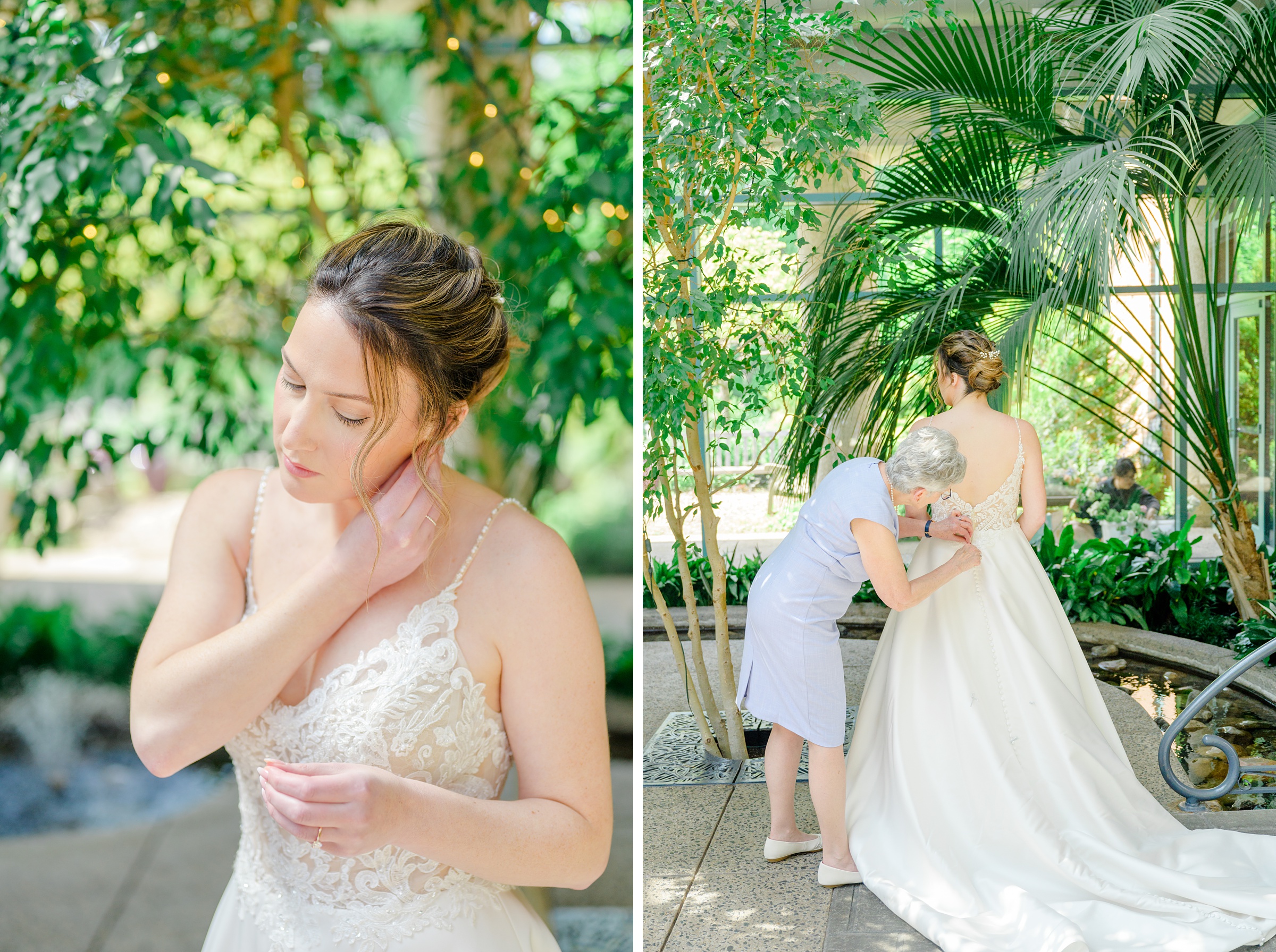 Spring wedding day at The Atrium at Meadowlark Botanical Gardens Photographed by Baltimore Wedding Photographer Cait Kramer Photography