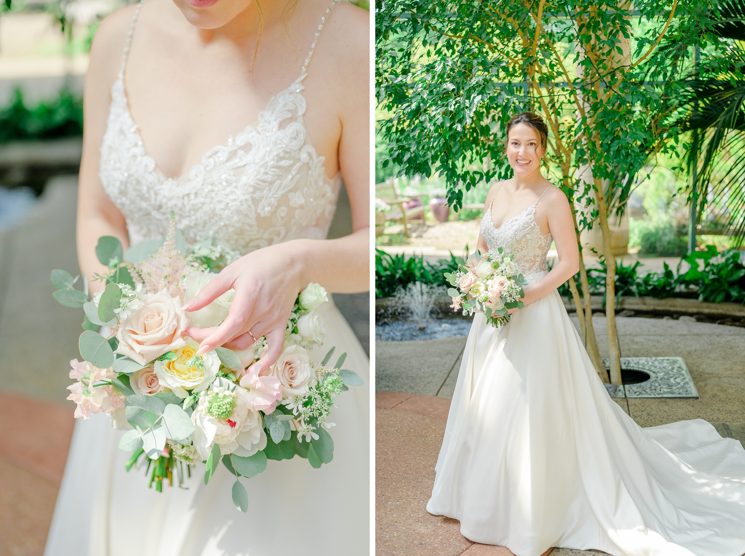 Spring wedding day at The Atrium at Meadowlark Botanical Gardens Photographed by Baltimore Wedding Photographer Cait Kramer Photography