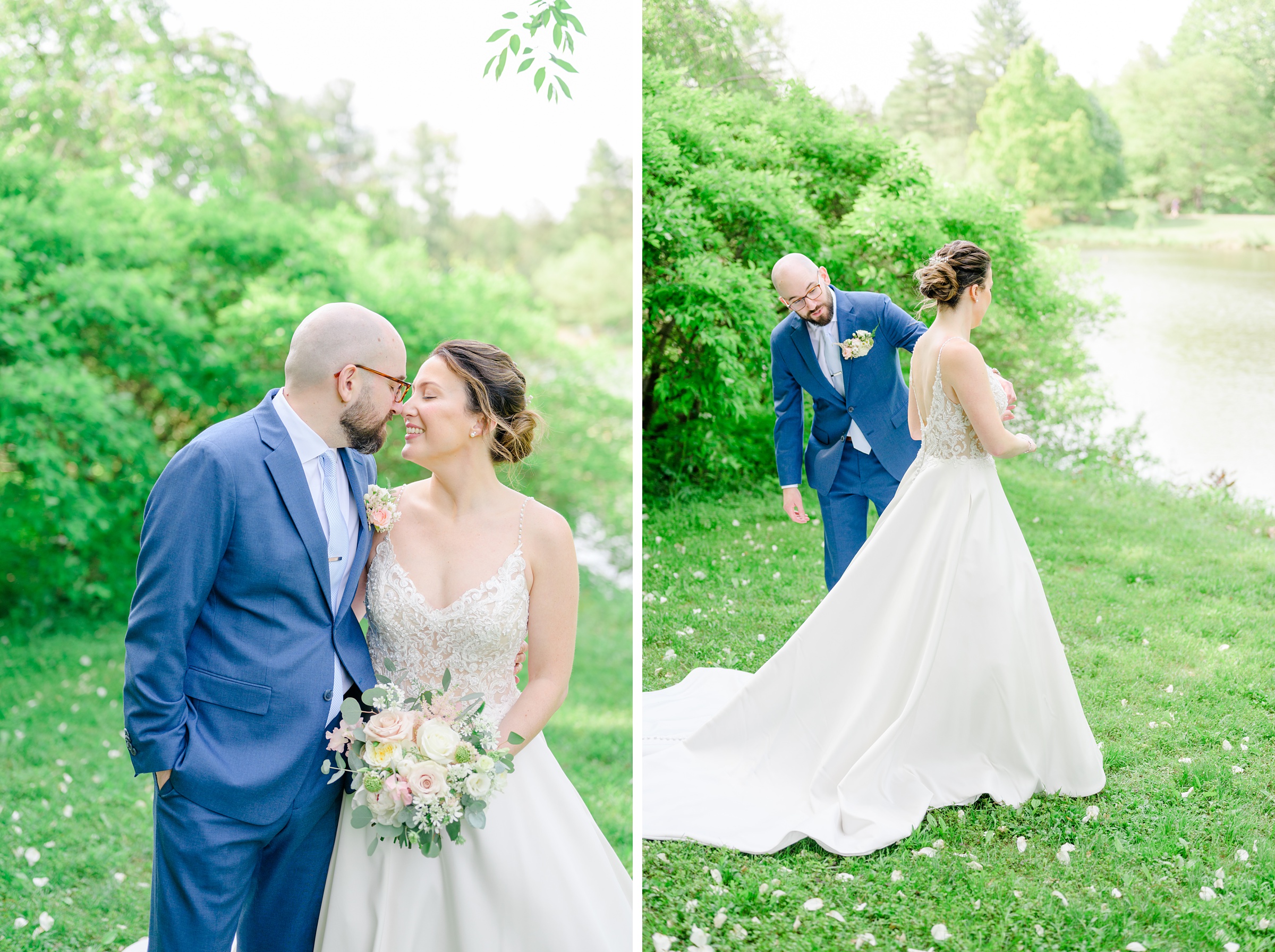 Spring wedding day at The Atrium at Meadowlark Botanical Gardens Photographed by Baltimore Wedding Photographer Cait Kramer Photography