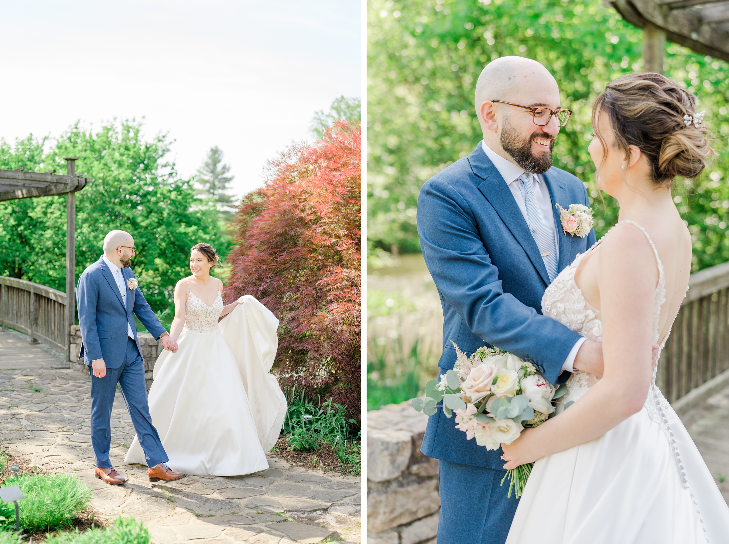 Spring wedding day at The Atrium at Meadowlark Botanical Gardens Photographed by Baltimore Wedding Photographer Cait Kramer Photography