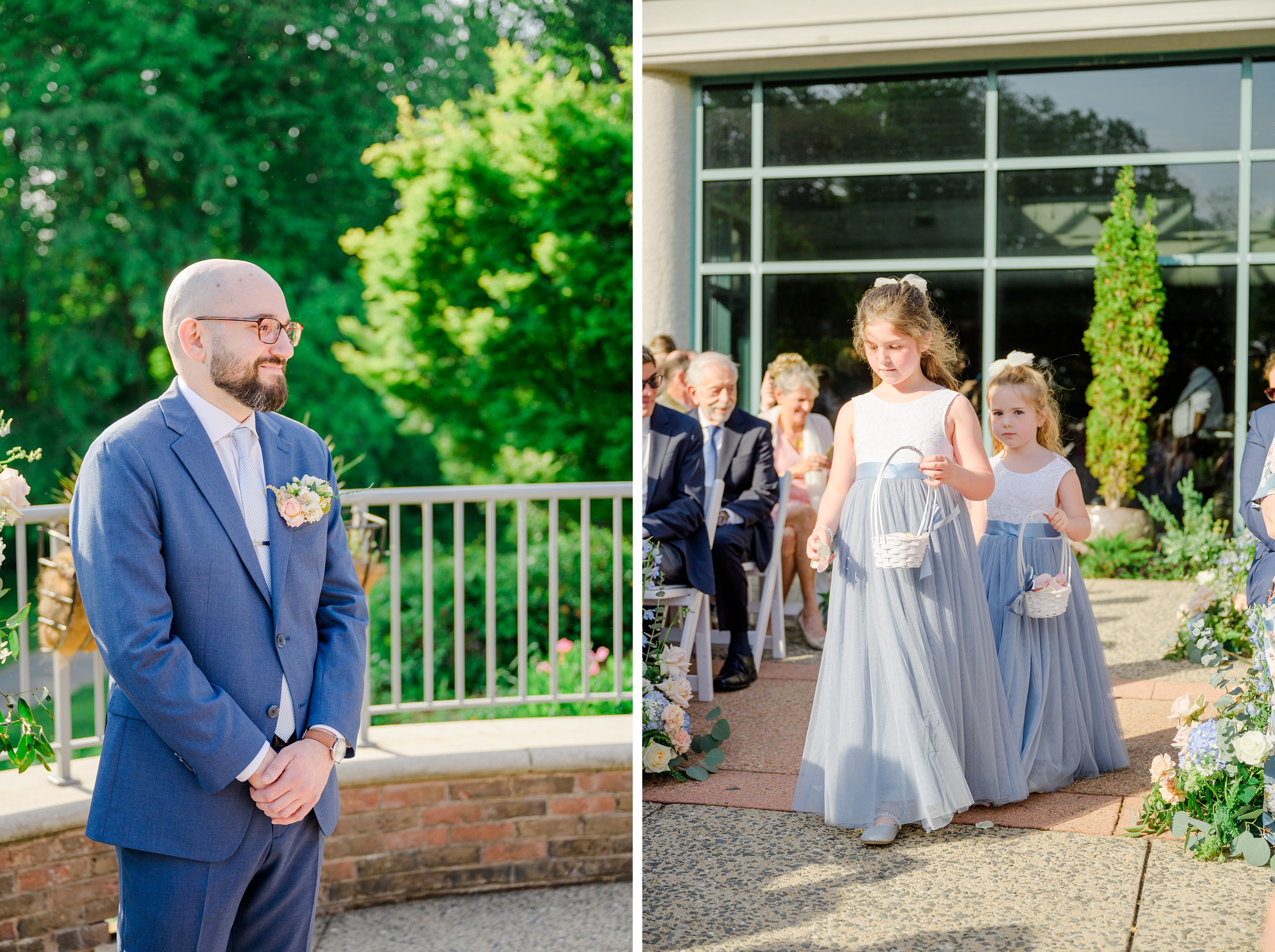 Spring wedding day at The Atrium at Meadowlark Botanical Gardens Photographed by Baltimore Wedding Photographer Cait Kramer Photography