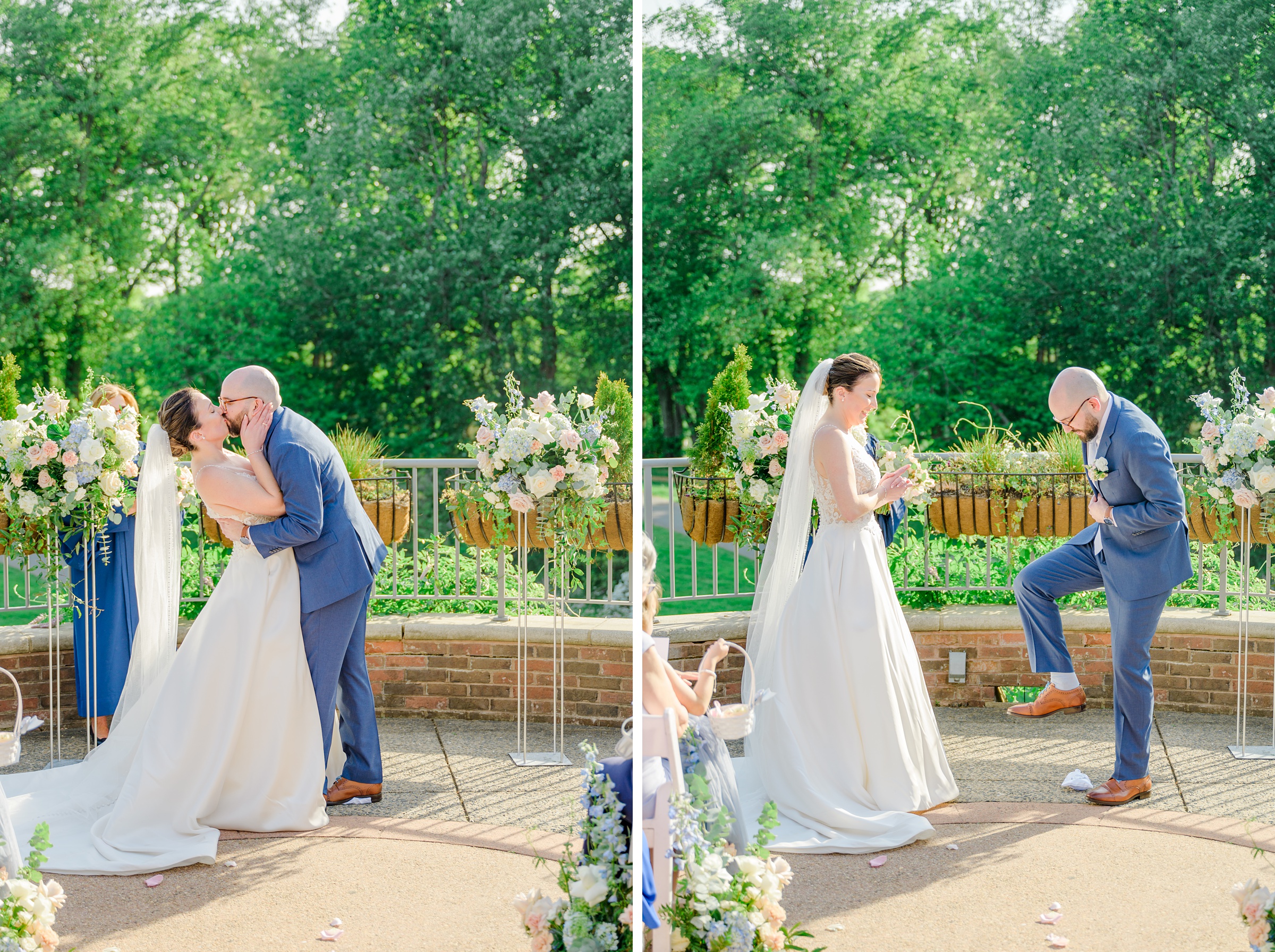 Spring wedding day at The Atrium at Meadowlark Botanical Gardens Photographed by Baltimore Wedding Photographer Cait Kramer Photography