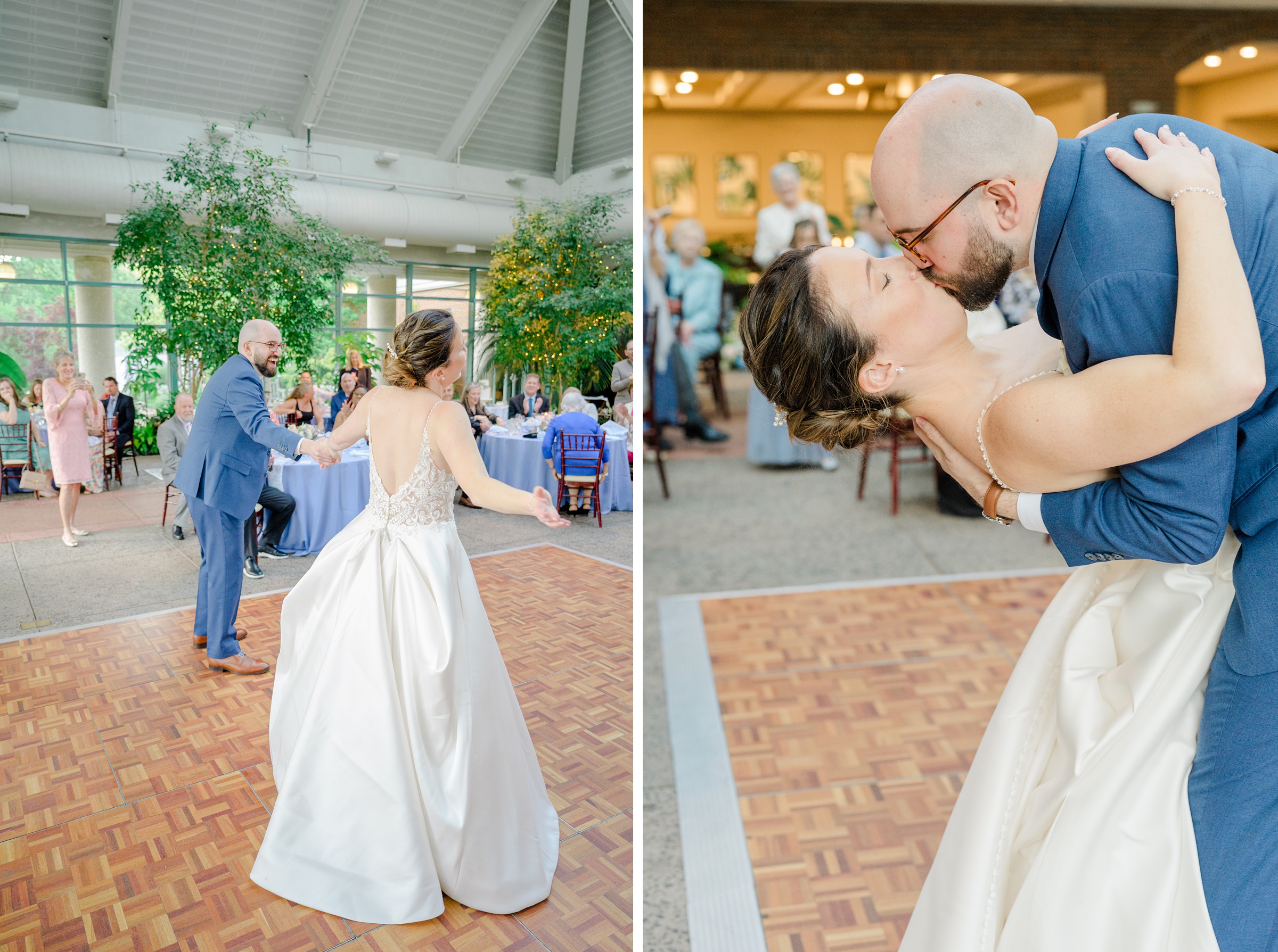 Spring wedding day at The Atrium at Meadowlark Botanical Gardens Photographed by Baltimore Wedding Photographer Cait Kramer Photography
