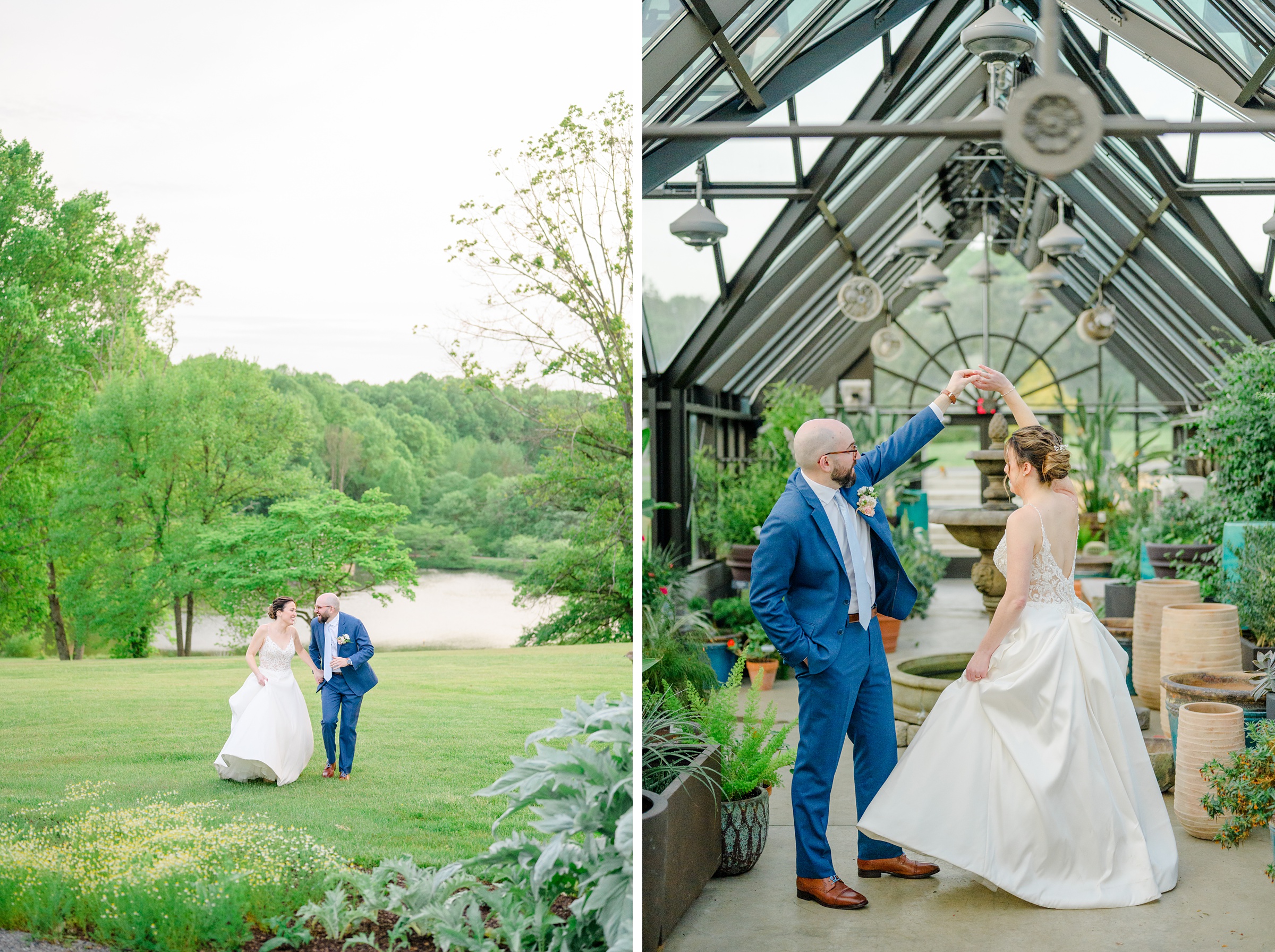 Spring wedding day at The Atrium at Meadowlark Botanical Gardens Photographed by Baltimore Wedding Photographer Cait Kramer Photography