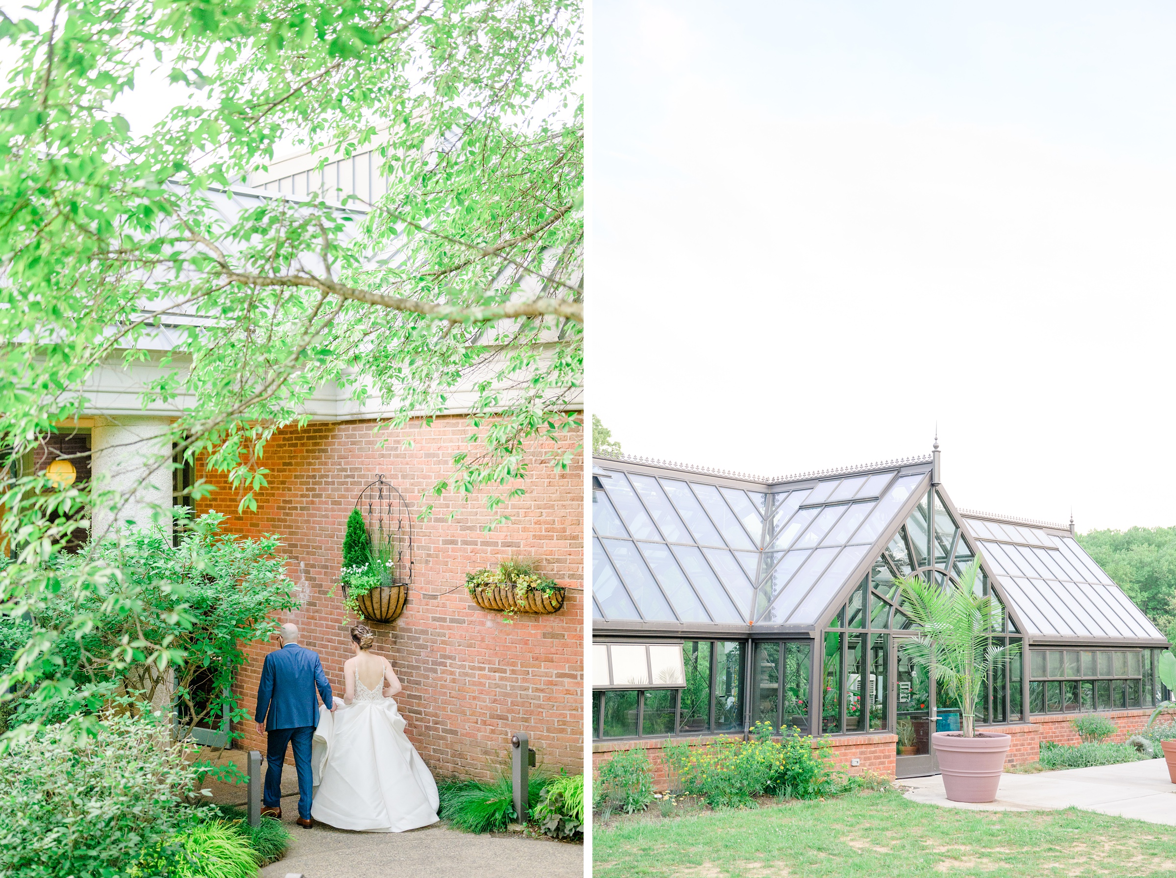 Spring wedding day at The Atrium at Meadowlark Botanical Gardens Photographed by Baltimore Wedding Photographer Cait Kramer Photography