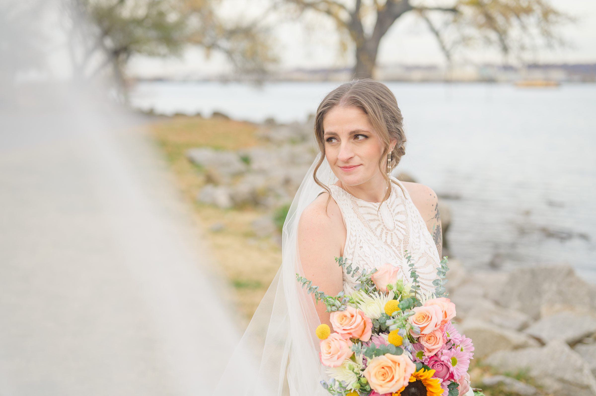 Bridal session in Old Town Alexandria photographed by Maryland and Virginia Bridal Portrait Photographer Cait Kramer.