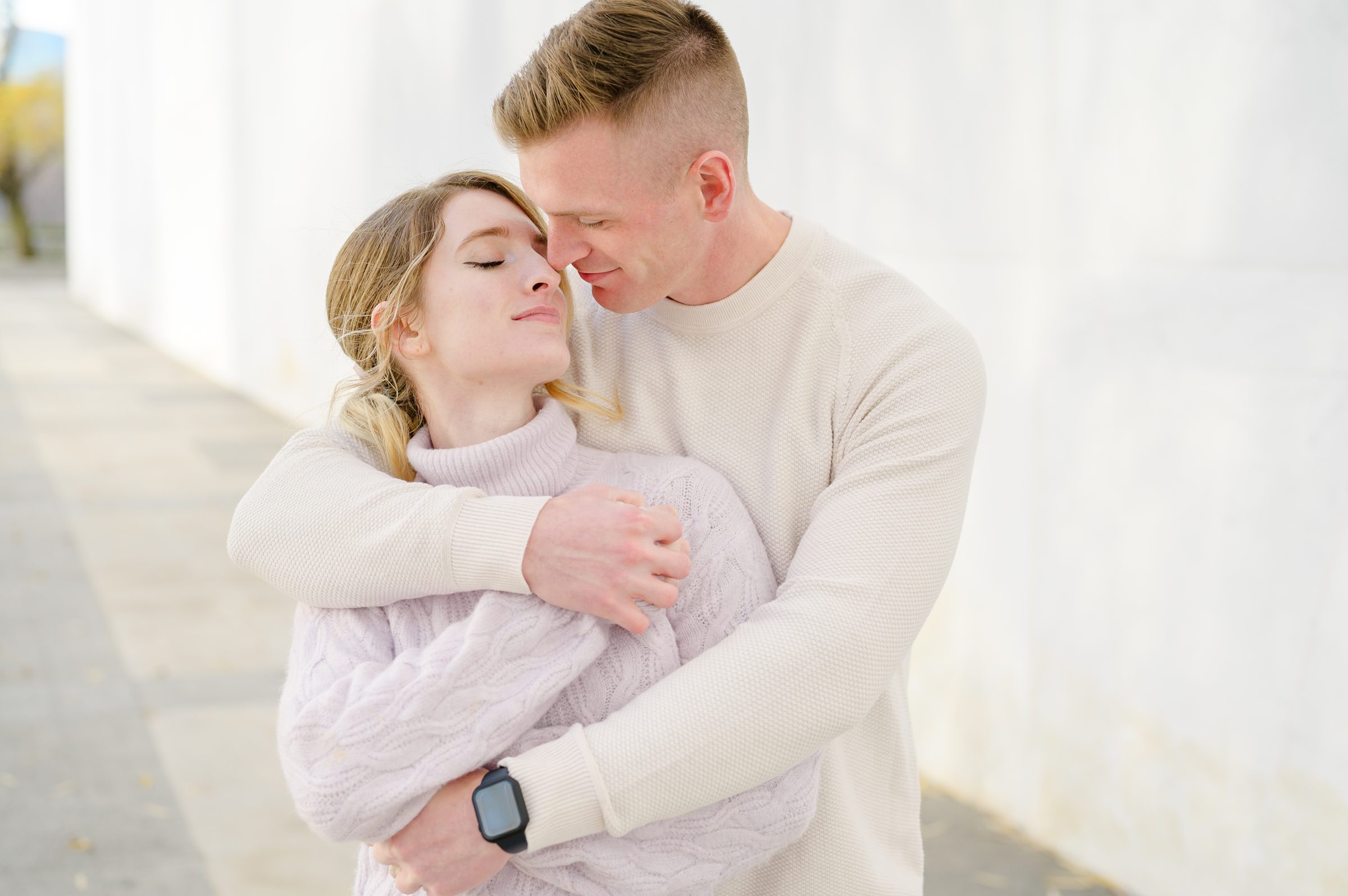 Engaged couple at the Kennedy Center for their summer engagement session Washington, D.C. photographed by Baltimore Wedding Photographer Cait Kramer Photography